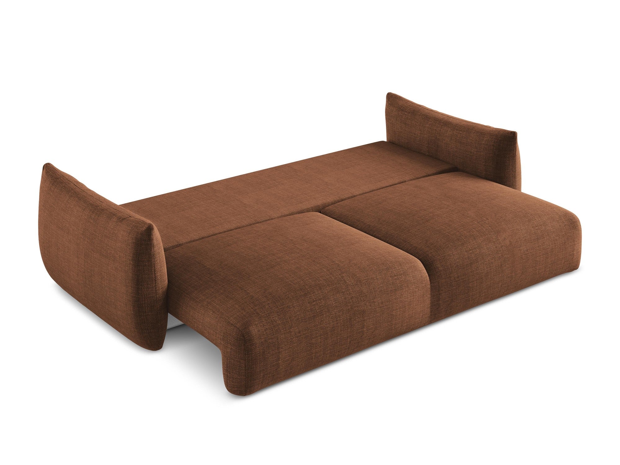 3-Seater Sofa with Sleeping Function LEILA Terracotta