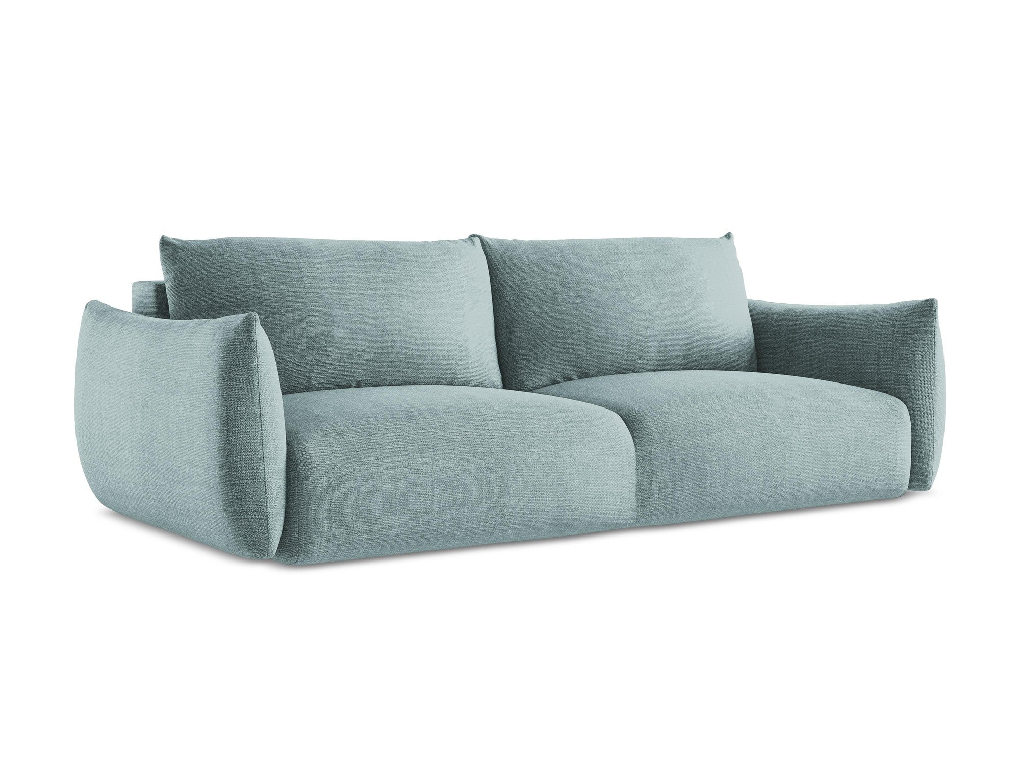 3-Seater Sofa with Sleeping Function LEILA in Denim Blue
