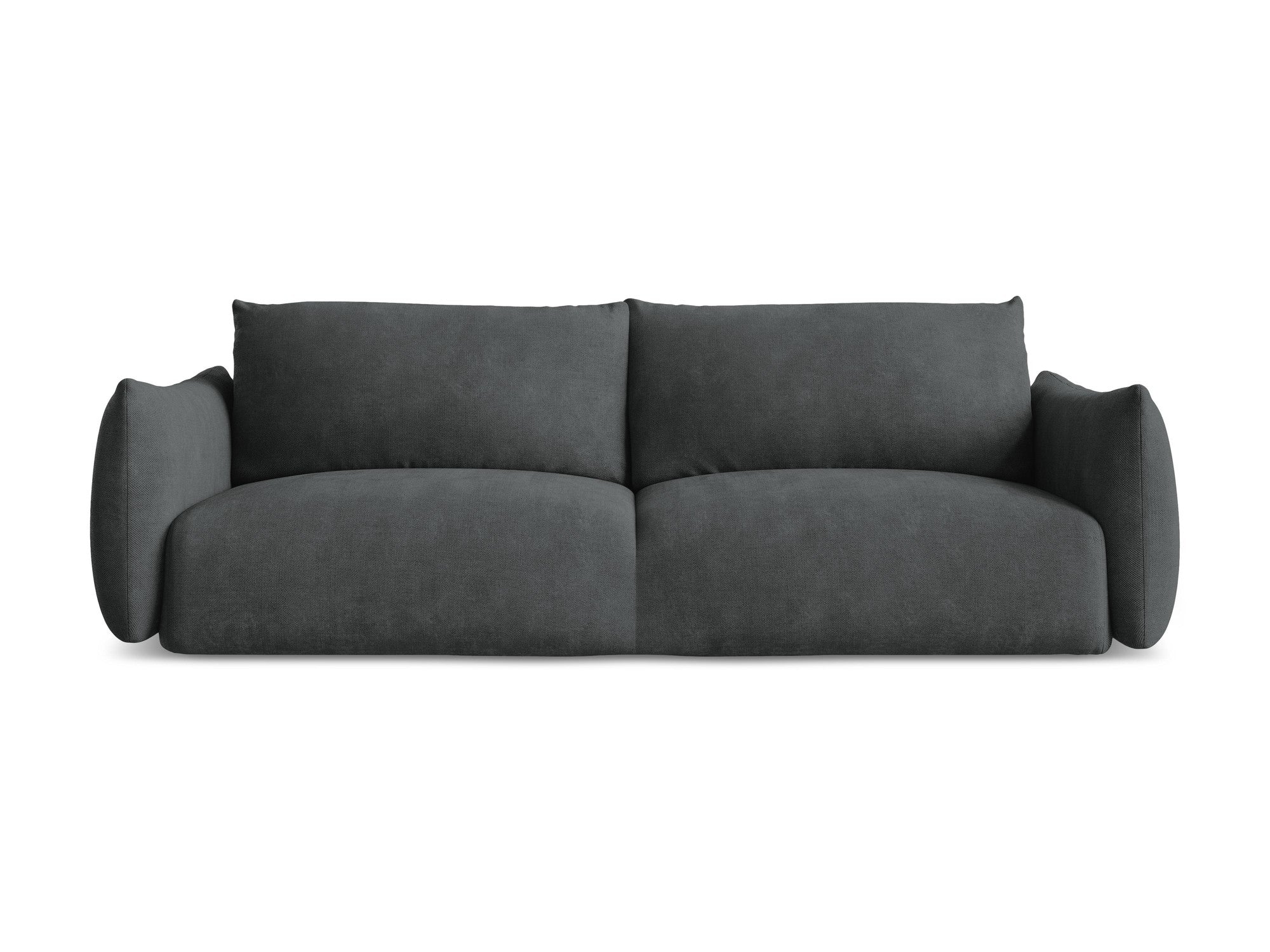 3-Seater Sofa with Sleeping Function LEILA Dark Gray Chenille