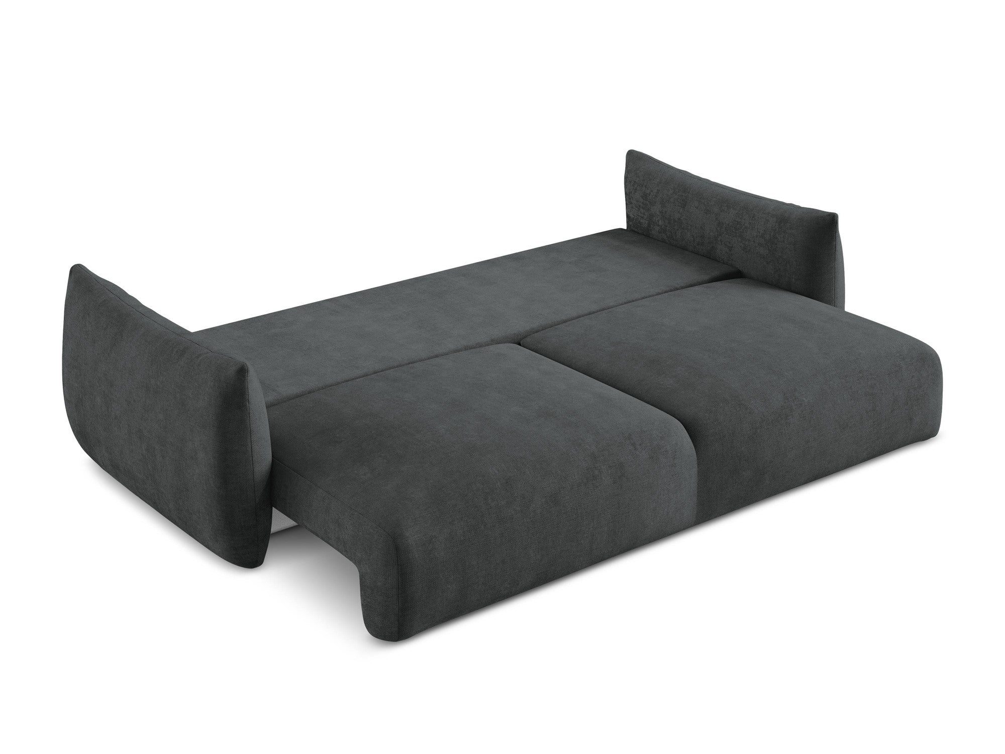 3-Seater Sofa with Sleeping Function LEILA Dark Gray Chenille