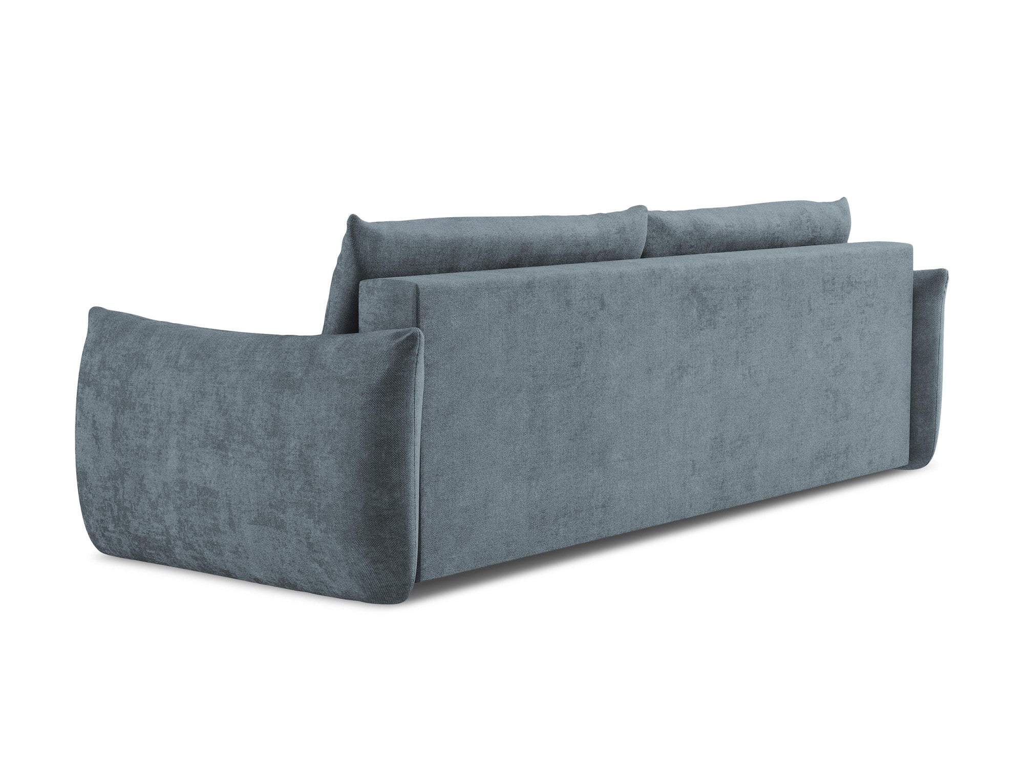 3-Seater Sofa with Sleeping Function LEILA Denim Blue Chenille