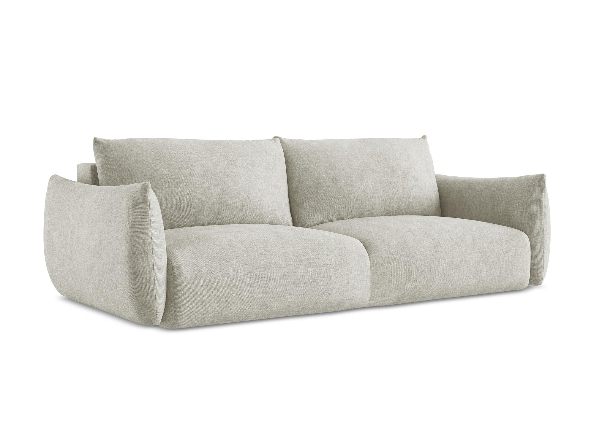 3-Seater Sofa with Sleeping Function LEILA Pearl Chenille