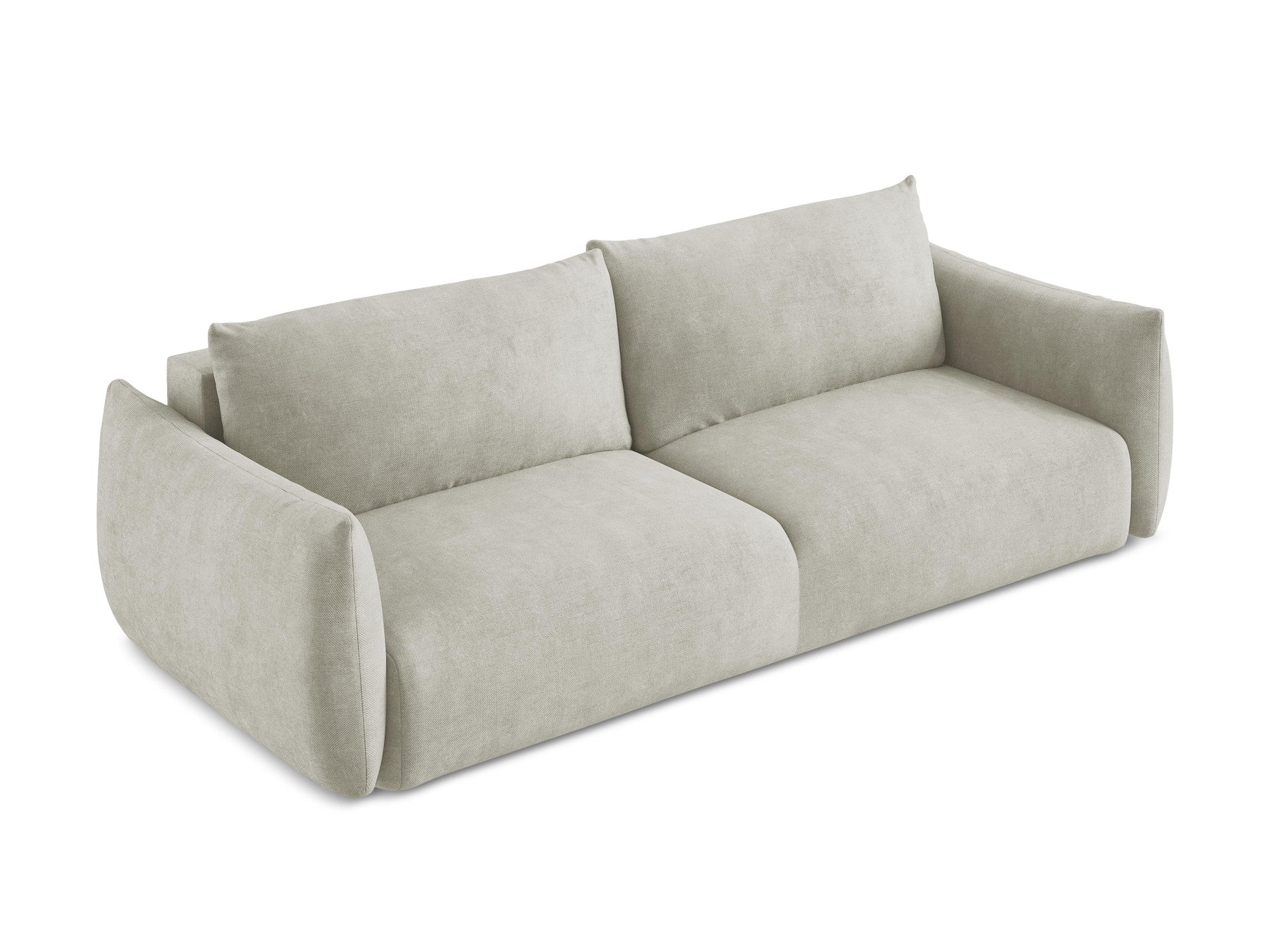 3-Seater Sofa with Sleeping Function LEILA Pearl Chenille