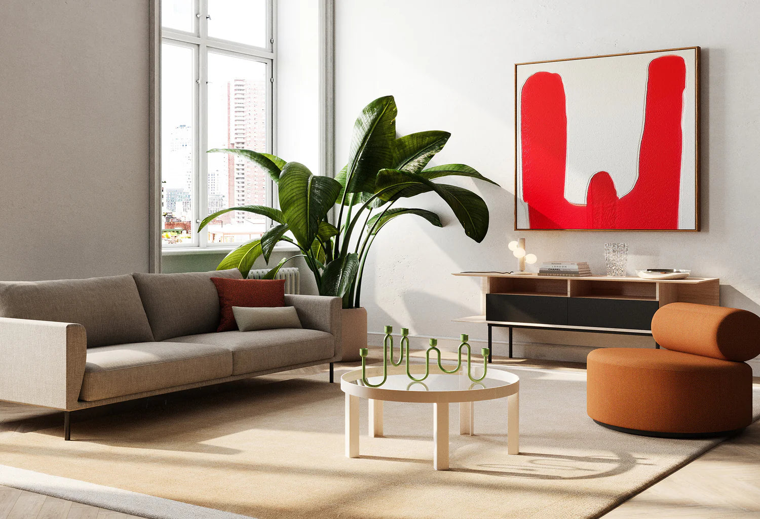 Bočný stolík PLATEAU pieskový