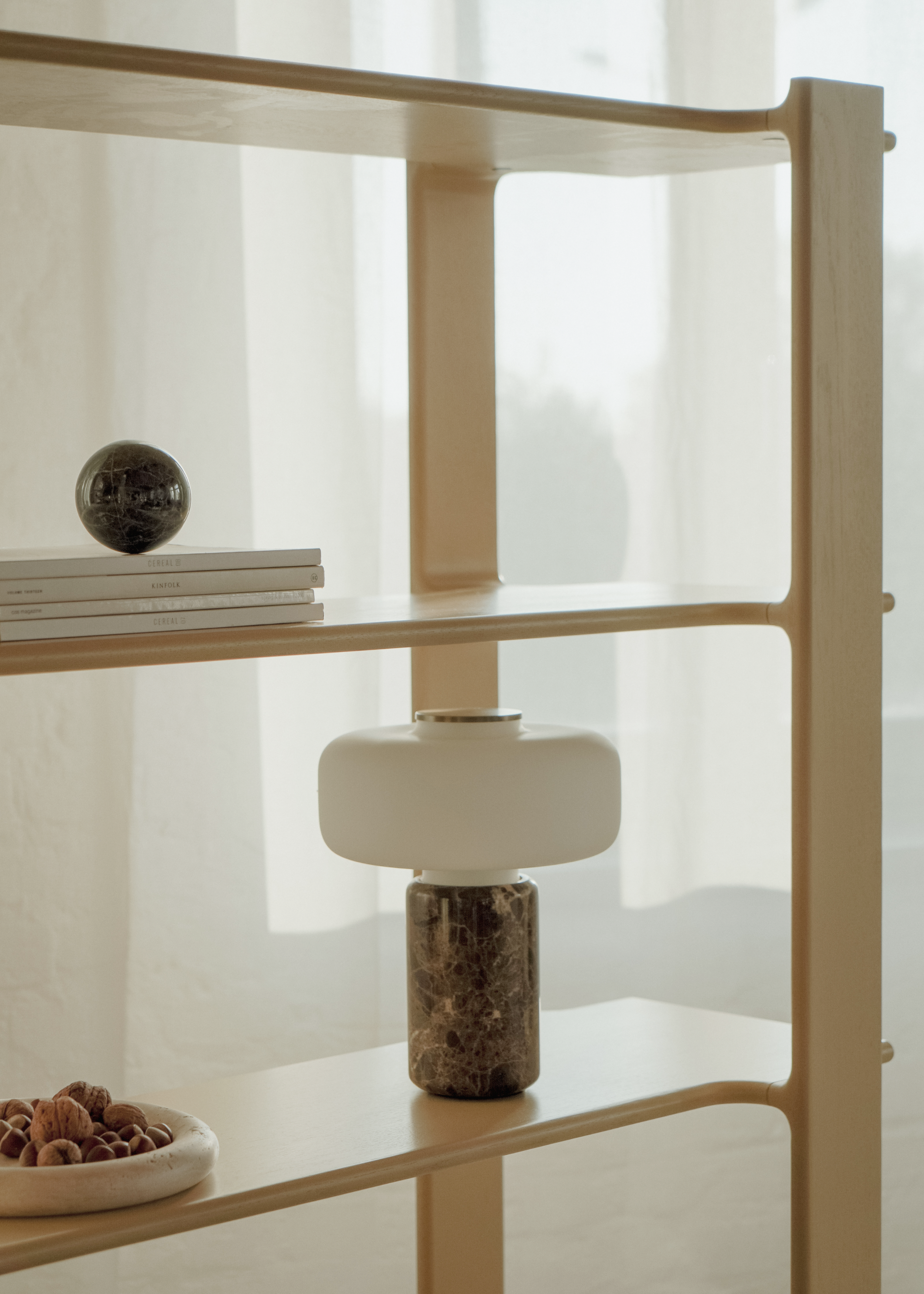 Regál LIGO ružové dubové drevo