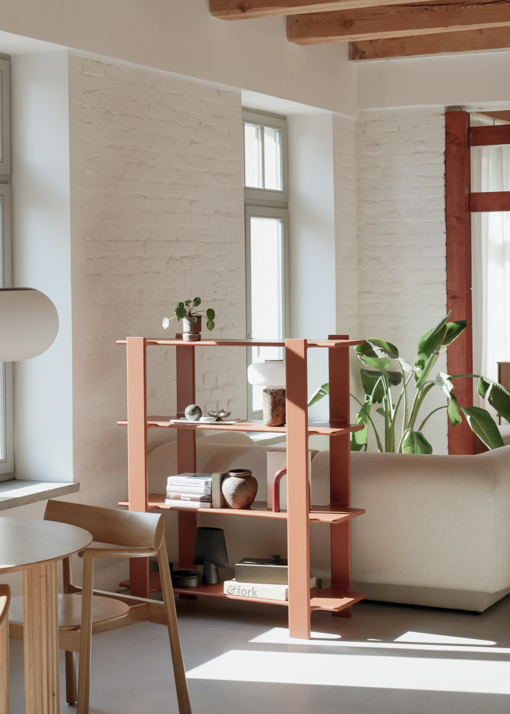 Regál LIGO ružové dubové drevo