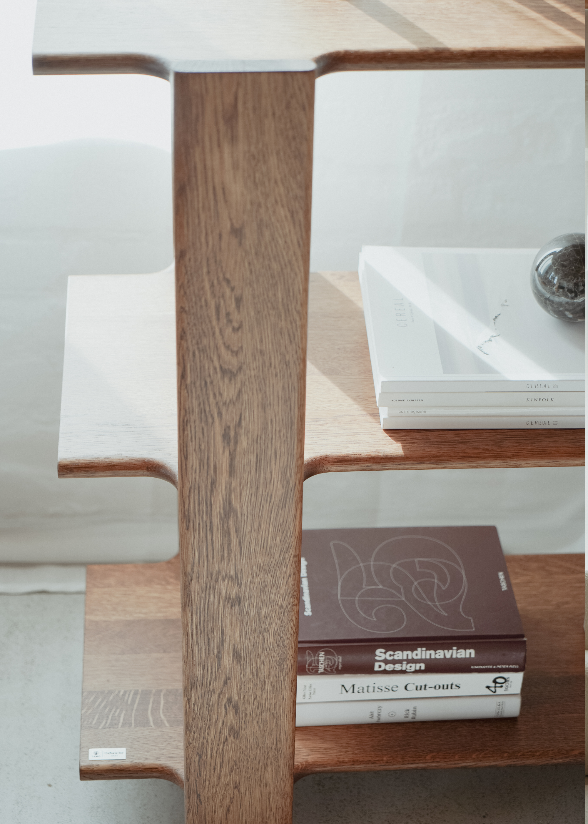 Regál LIGO burgundové dubové drevo