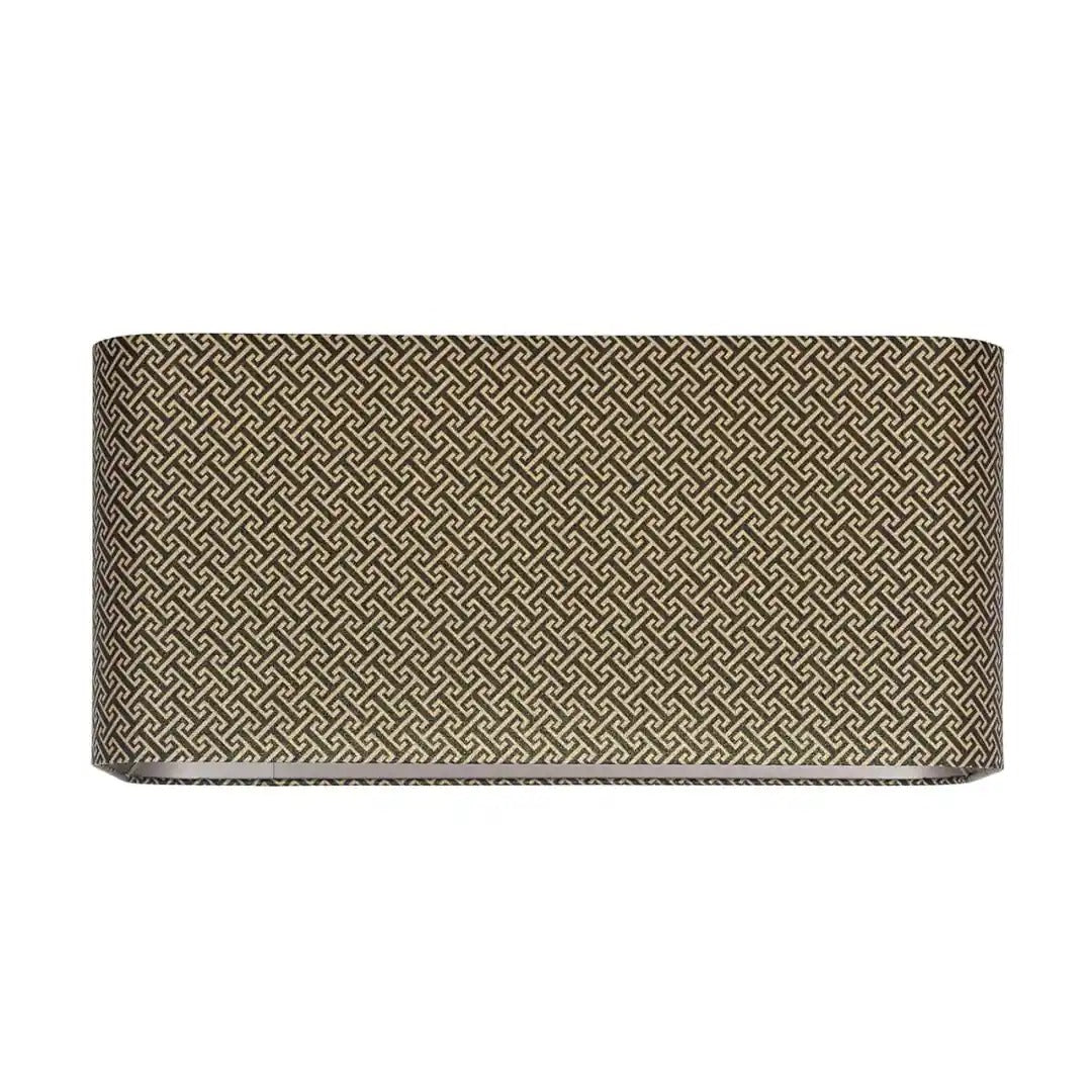 Rectangular GEO black lampshade with beige