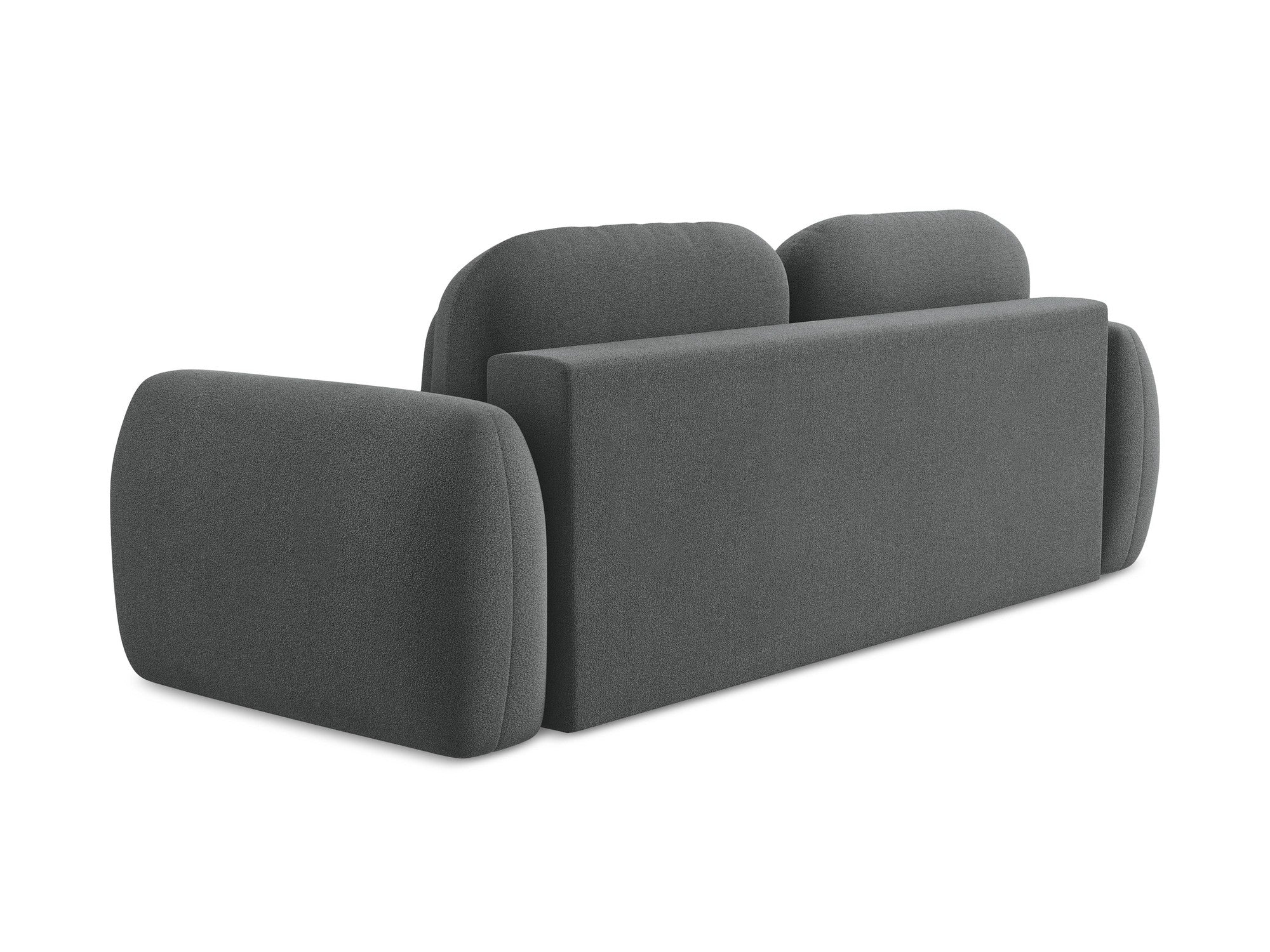 3-Seater Sofa with Sleeping Function LOHI Dark Gray Boucle