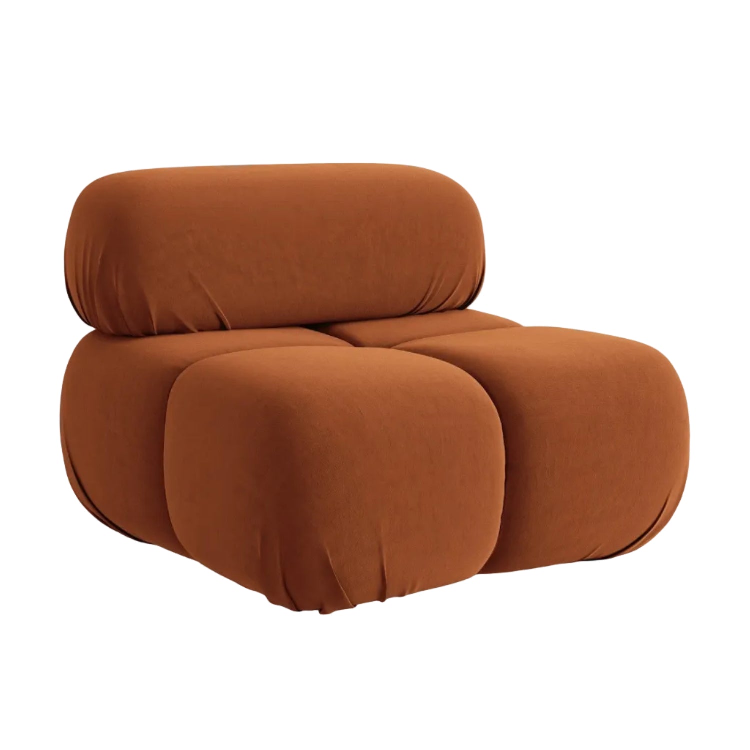 Armchair / velvet module LOKUA terracotta