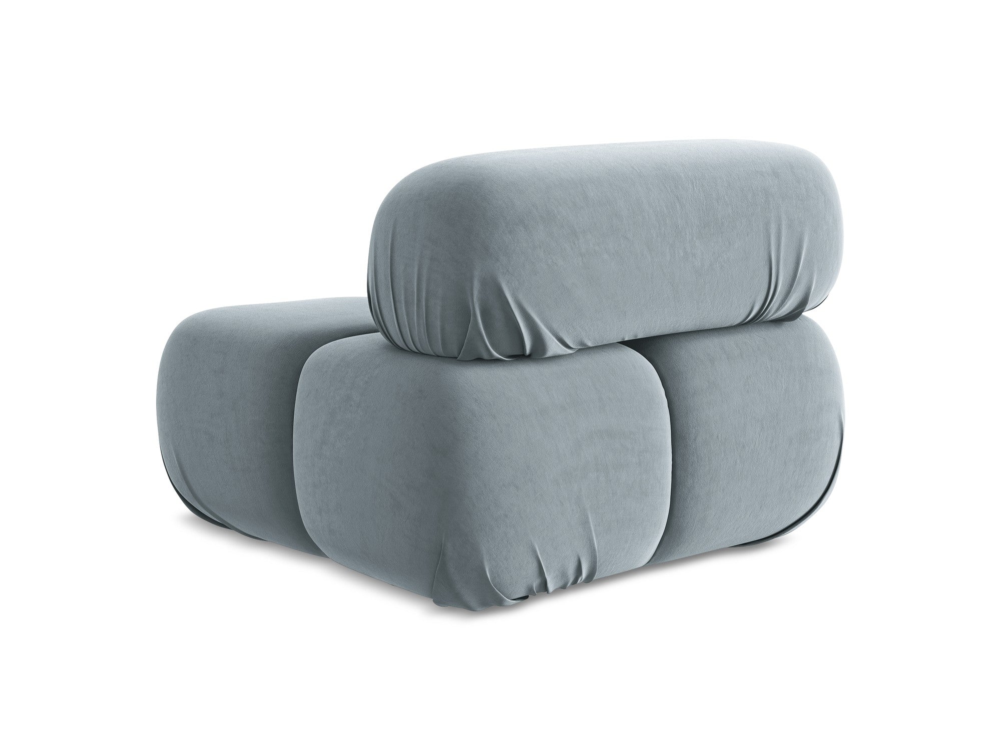 Armchair / velvet module LOKUA light blue