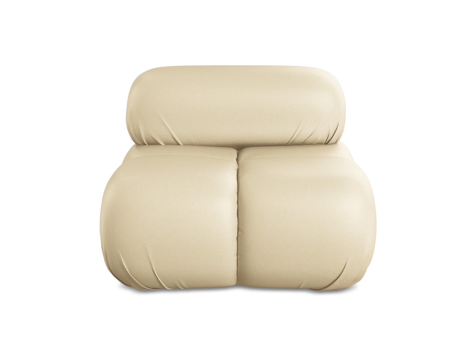Armchair / module LOKUA beige eco-leather