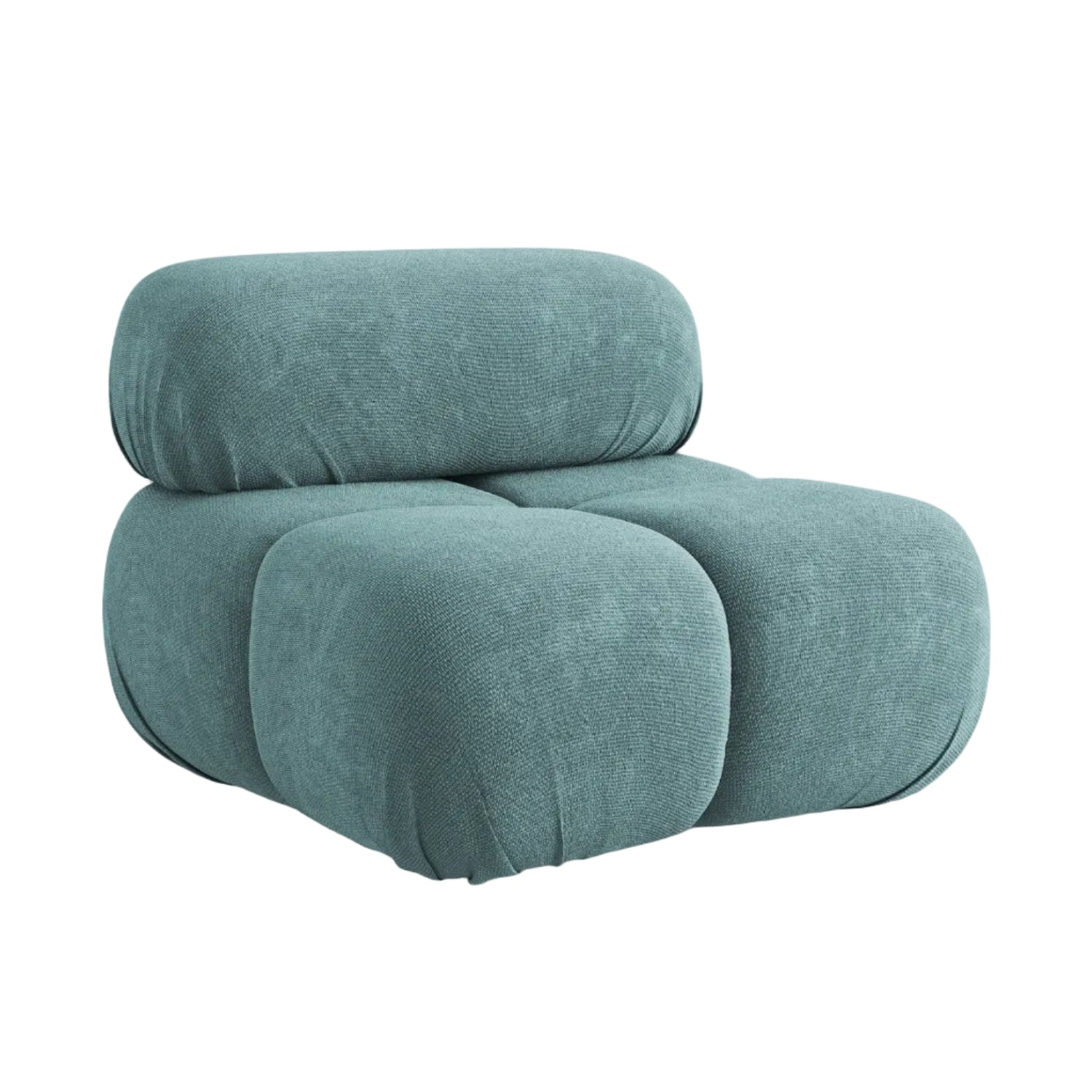 Armchair / module LOKUA denim blue chenille