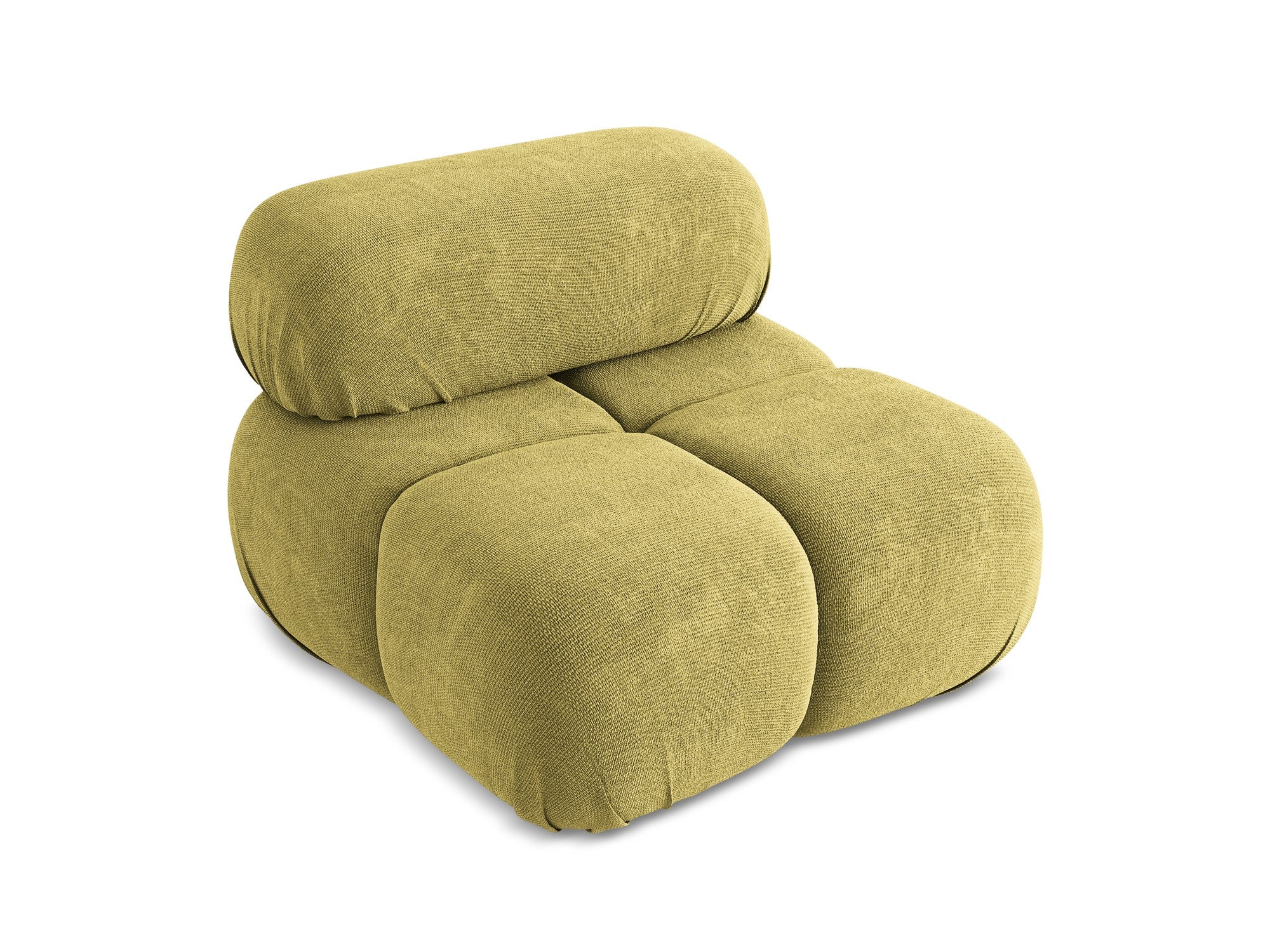 Armchair / module LOKUA lime chenille