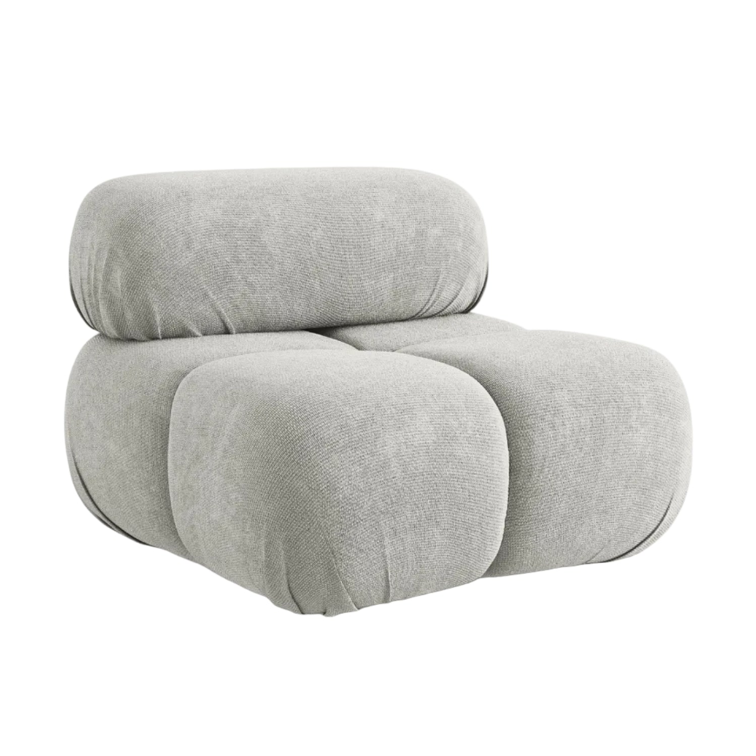 Armchair / module LOKUA light gray chenille