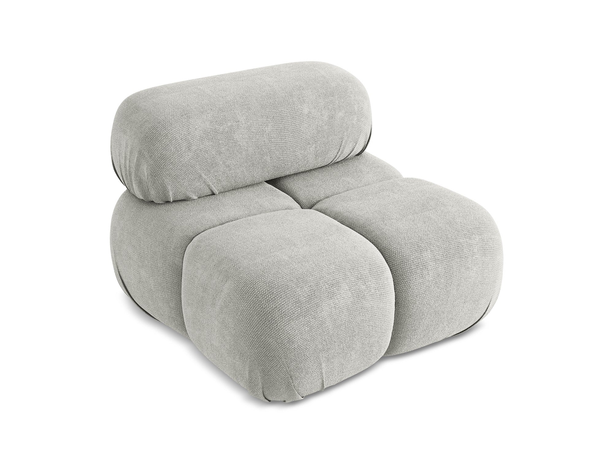 Armchair / module LOKUA light gray chenille