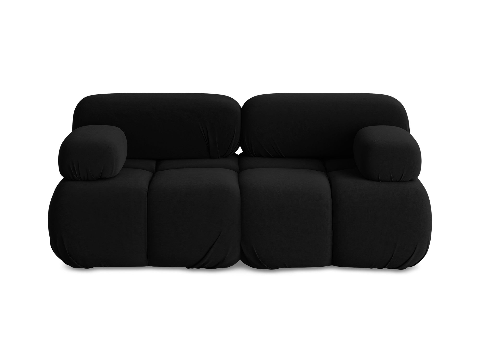Black Velvet Modular Sofa for Two LOKUA