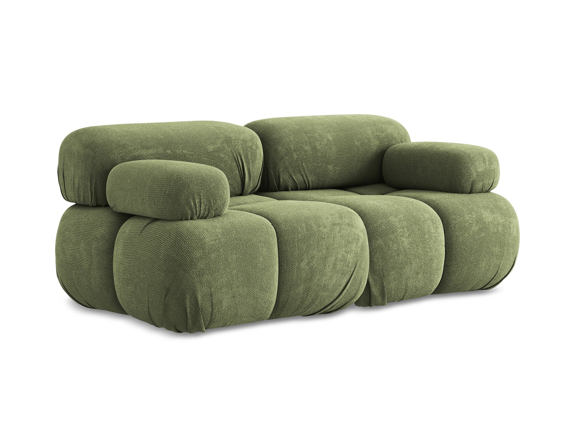 Modular 2-Seater Sofa LOKUA Green Chenille