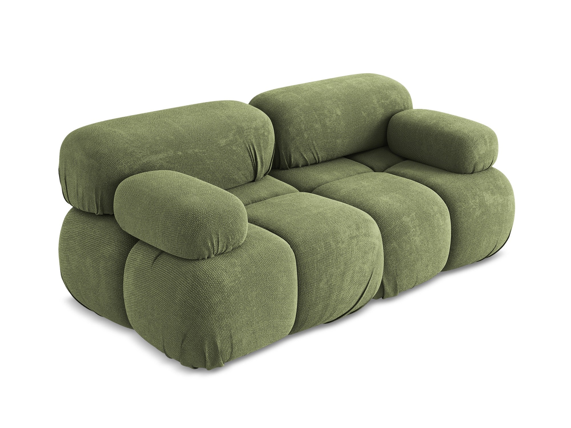 Modular 2-Seater Sofa LOKUA Green Chenille