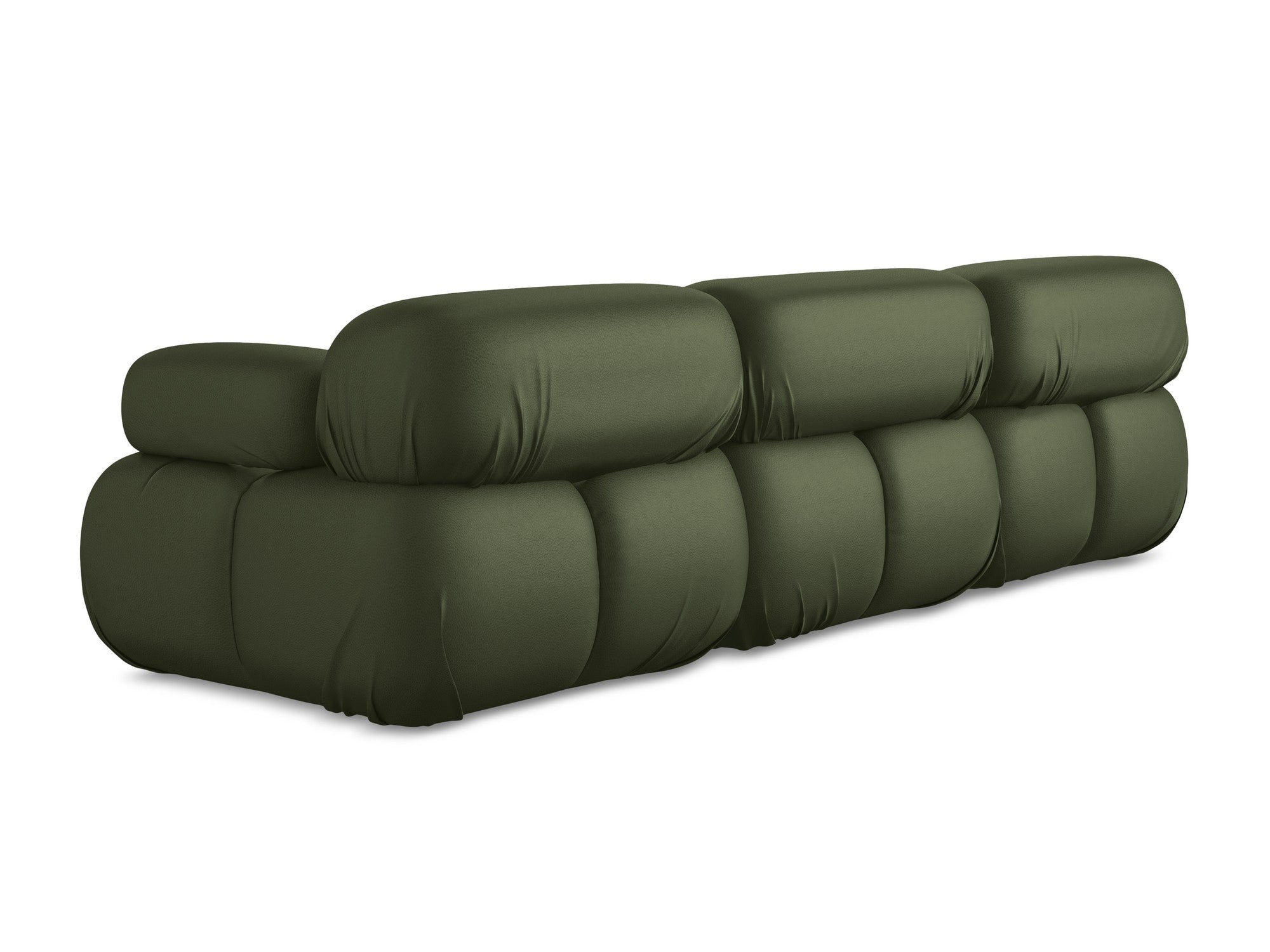 3-seater modular sofa LOKUA dark green eco-leather