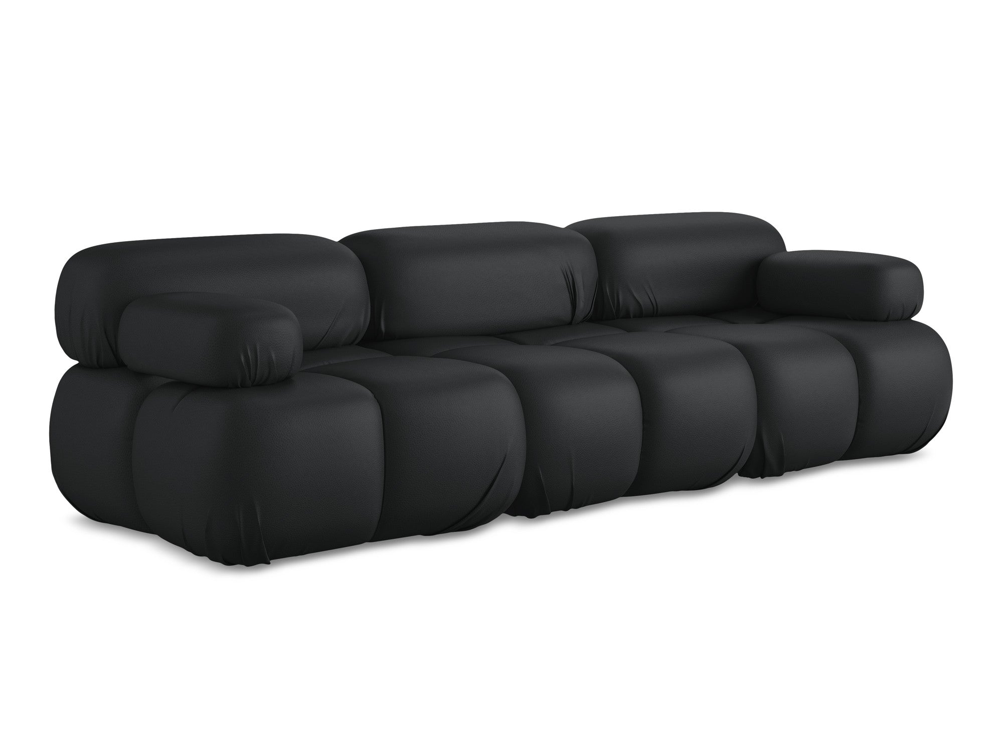Modular 3-Seater Sofa LOKUA Black Eco-Leather