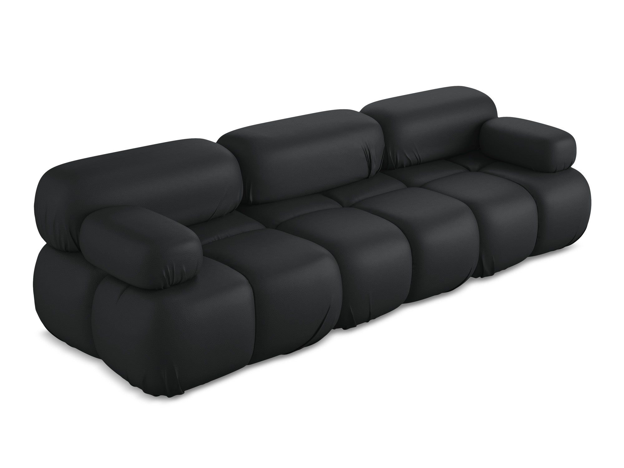 Modular 3-Seater Sofa LOKUA Black Eco-Leather