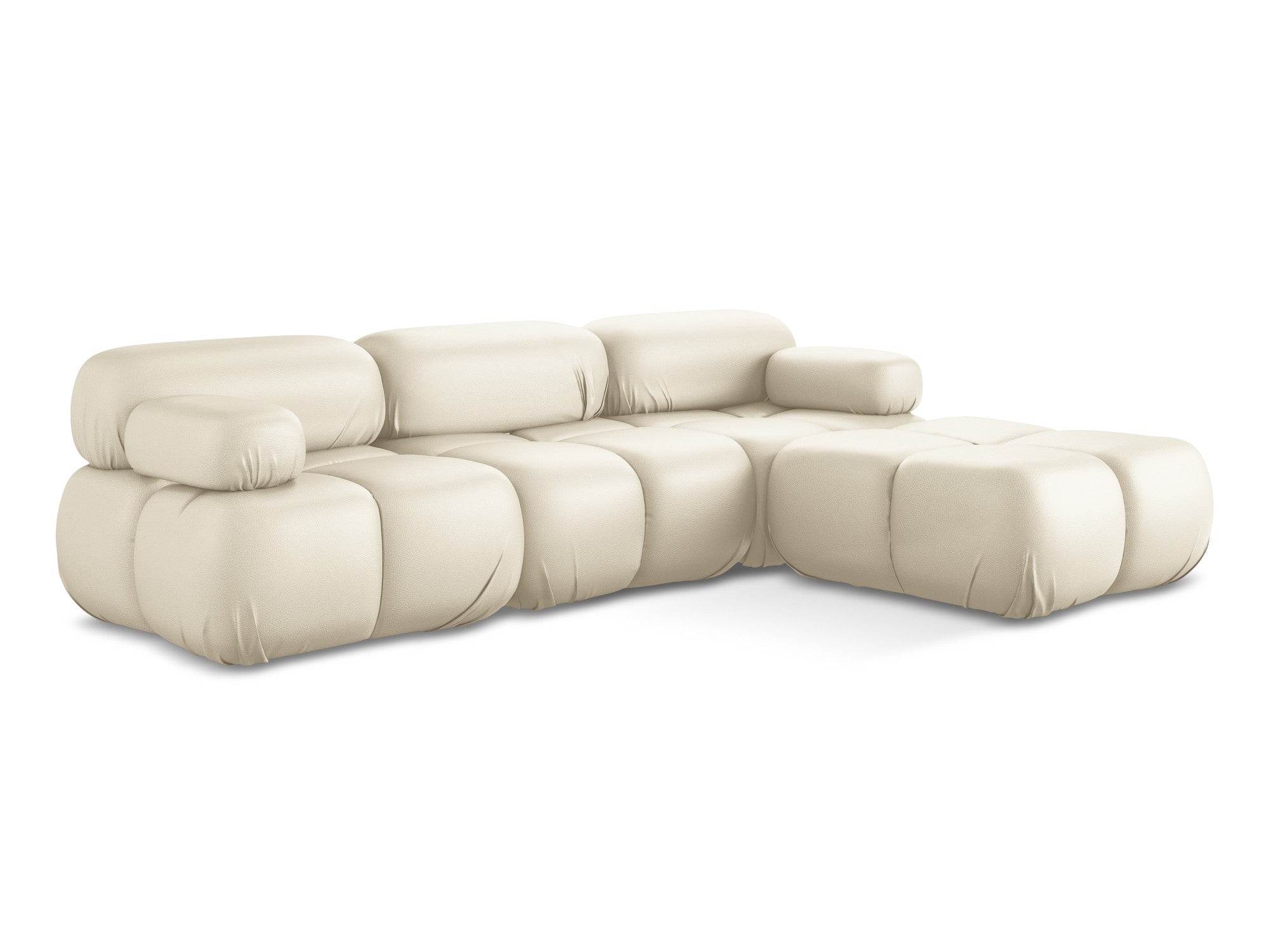 Universal modular corner sofa LOKUA light beige eco-leather