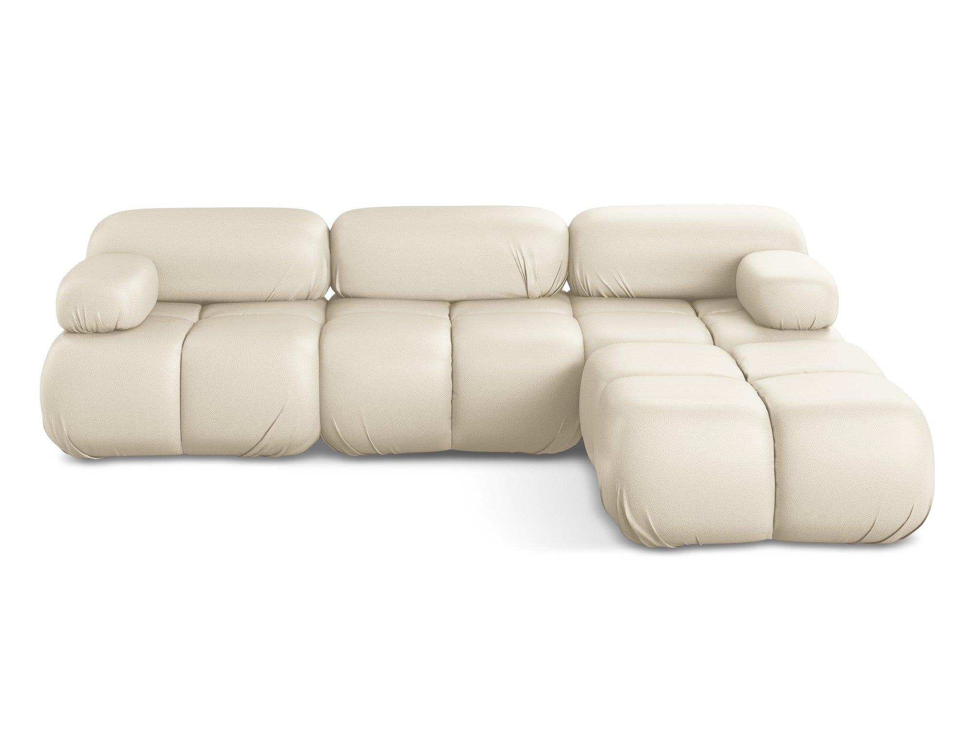 Universal modular corner sofa LOKUA light beige eco-leather