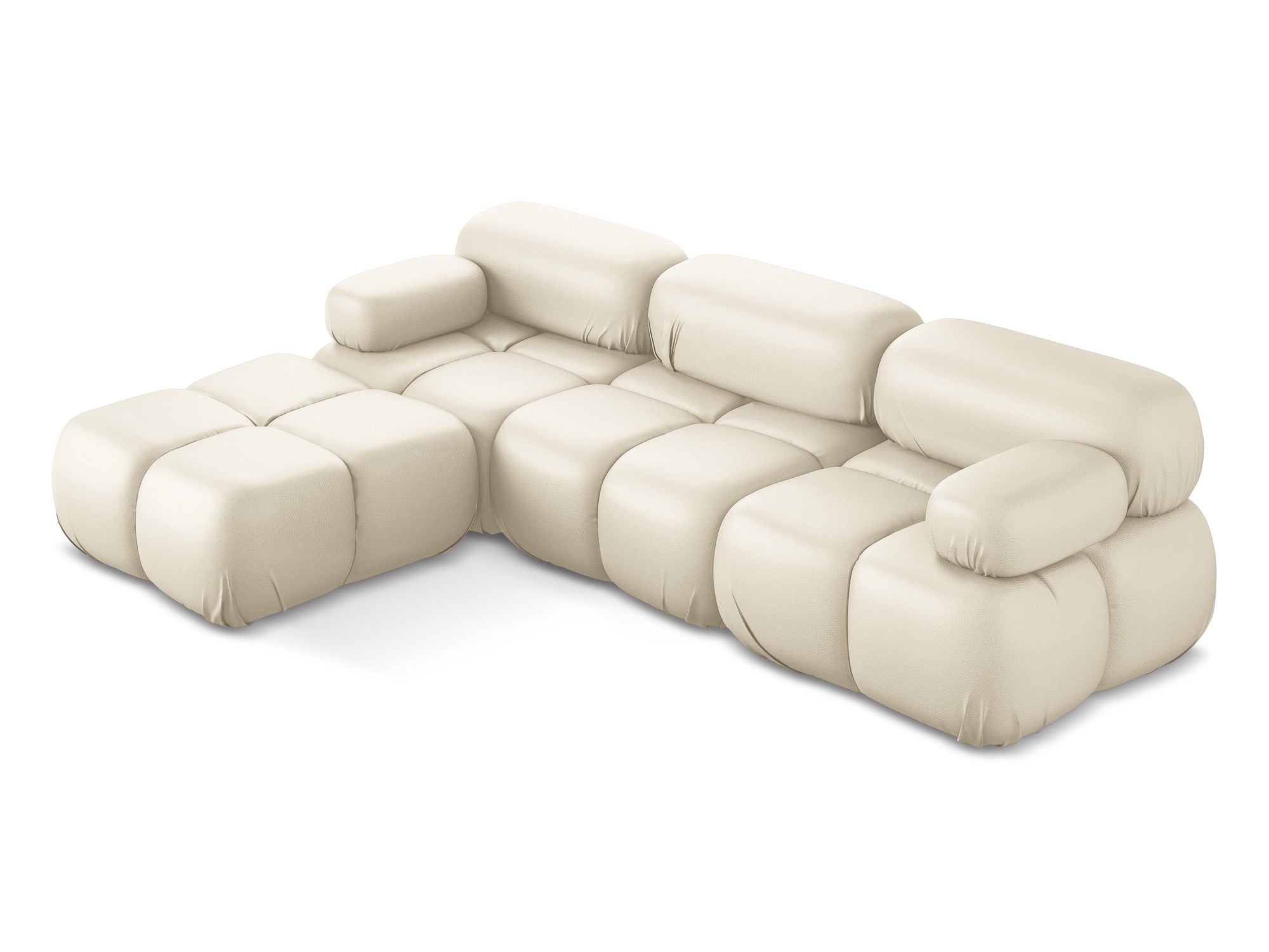 Universal modular corner sofa LOKUA light beige eco-leather
