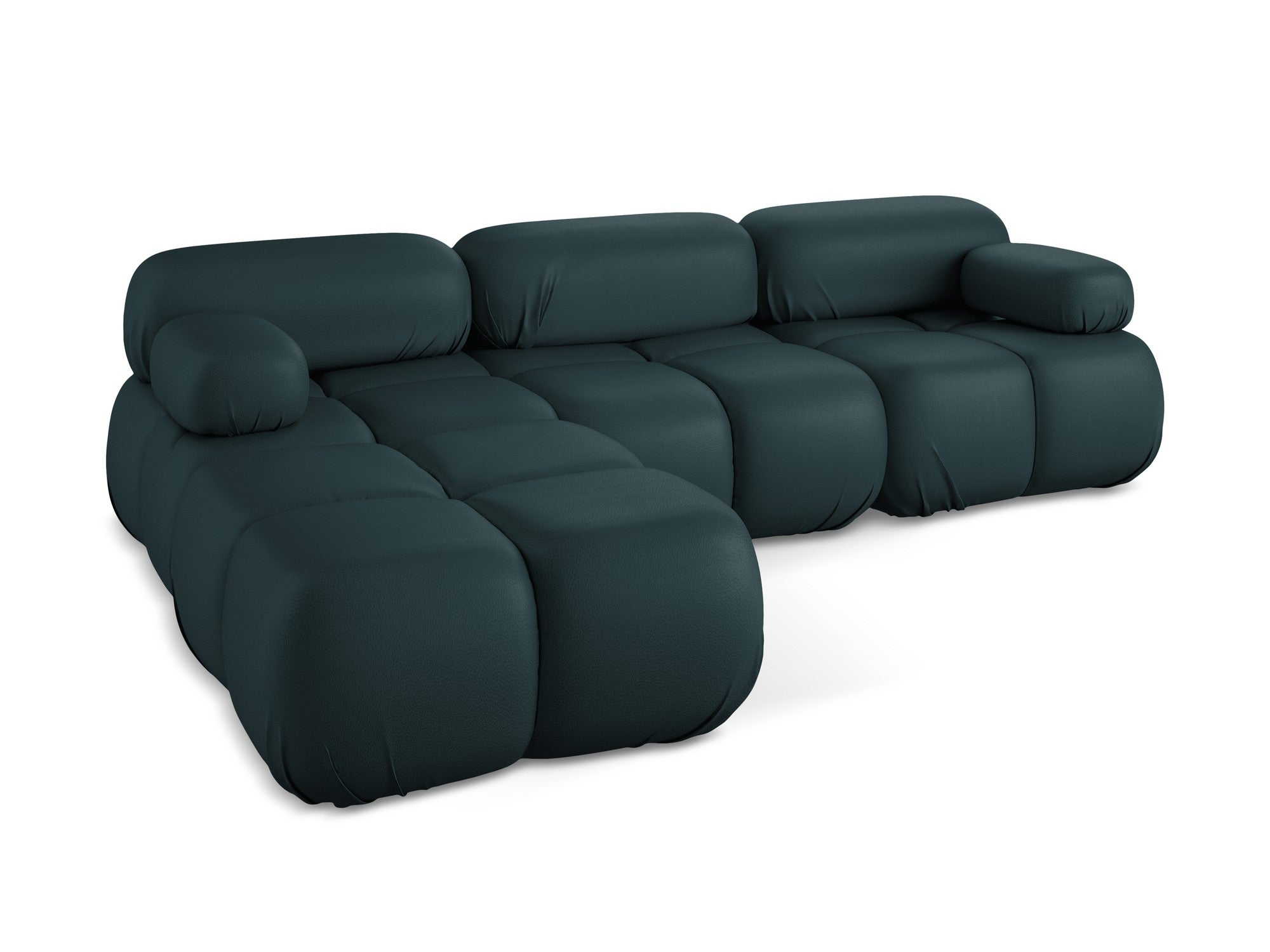 Universal modular corner sofa LOKUA sea green eco-leather