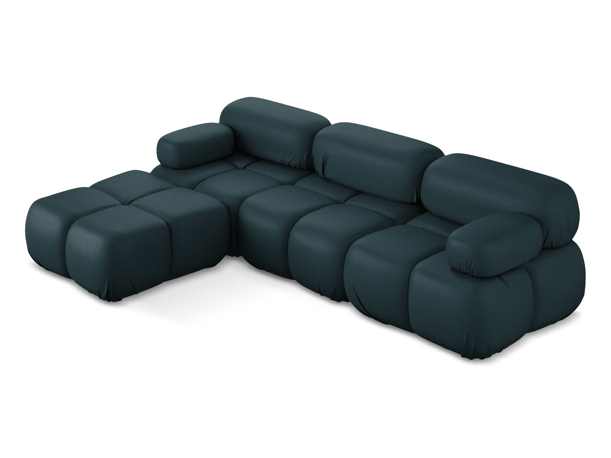 Universal modular corner sofa LOKUA sea green eco-leather