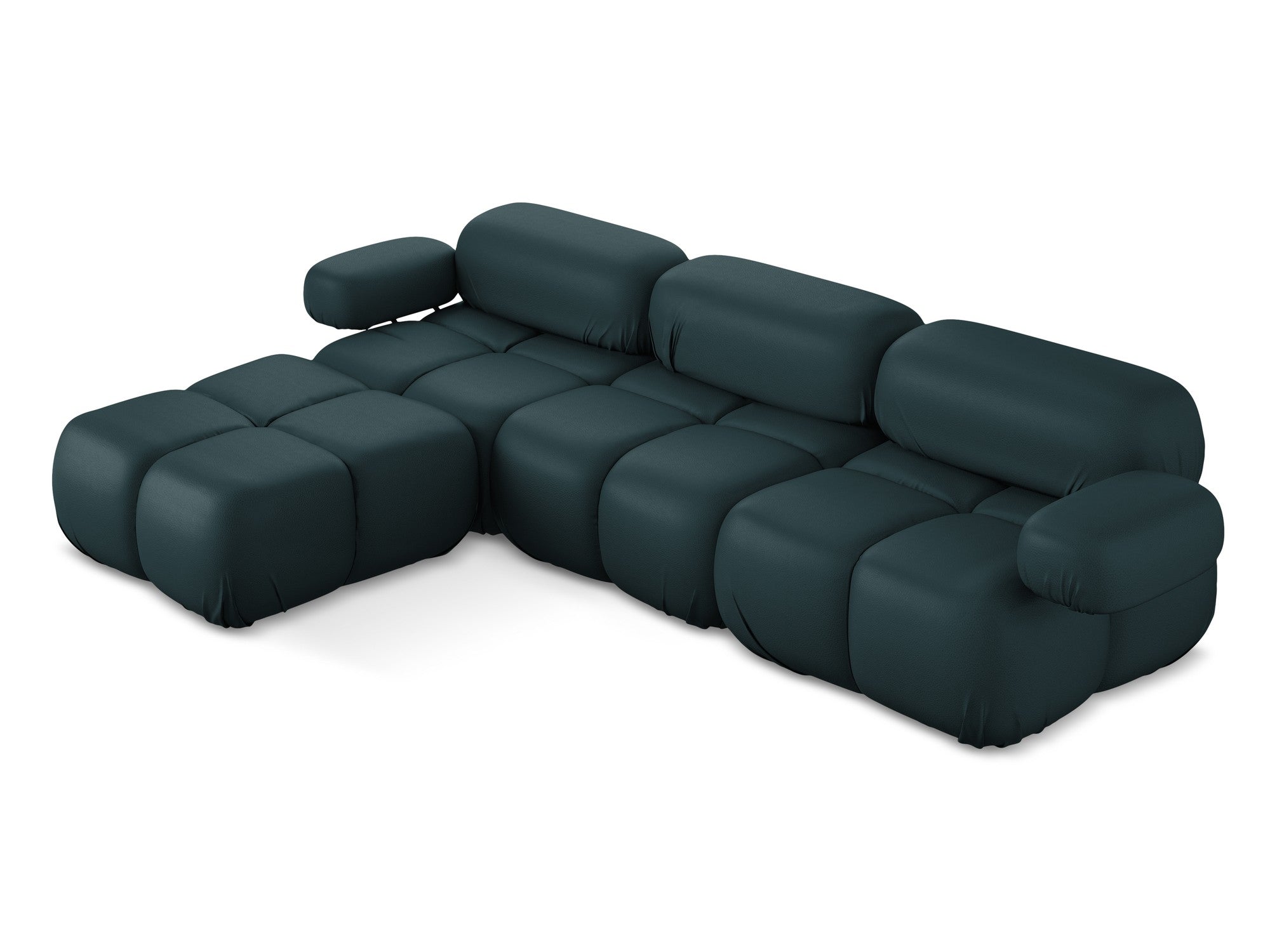 Universal modular corner sofa LOKUA sea green eco-leather