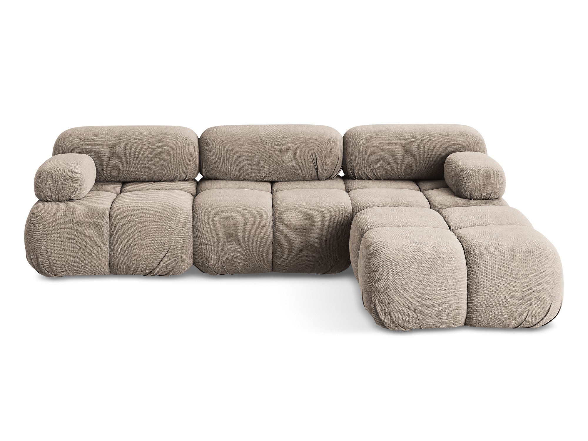 Universal modular corner sofa LOKUA dark beige chenille