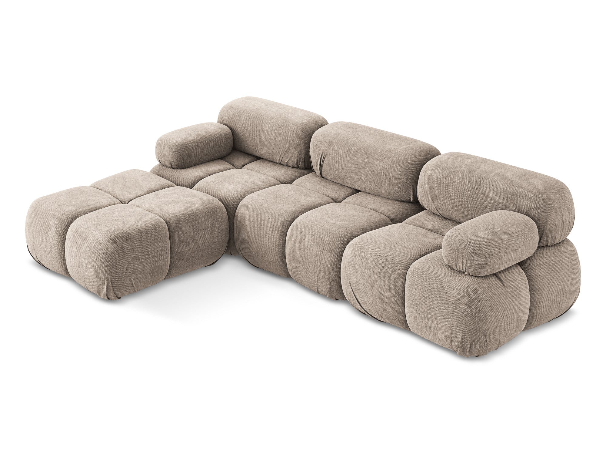 Universal modular corner sofa LOKUA dark beige chenille
