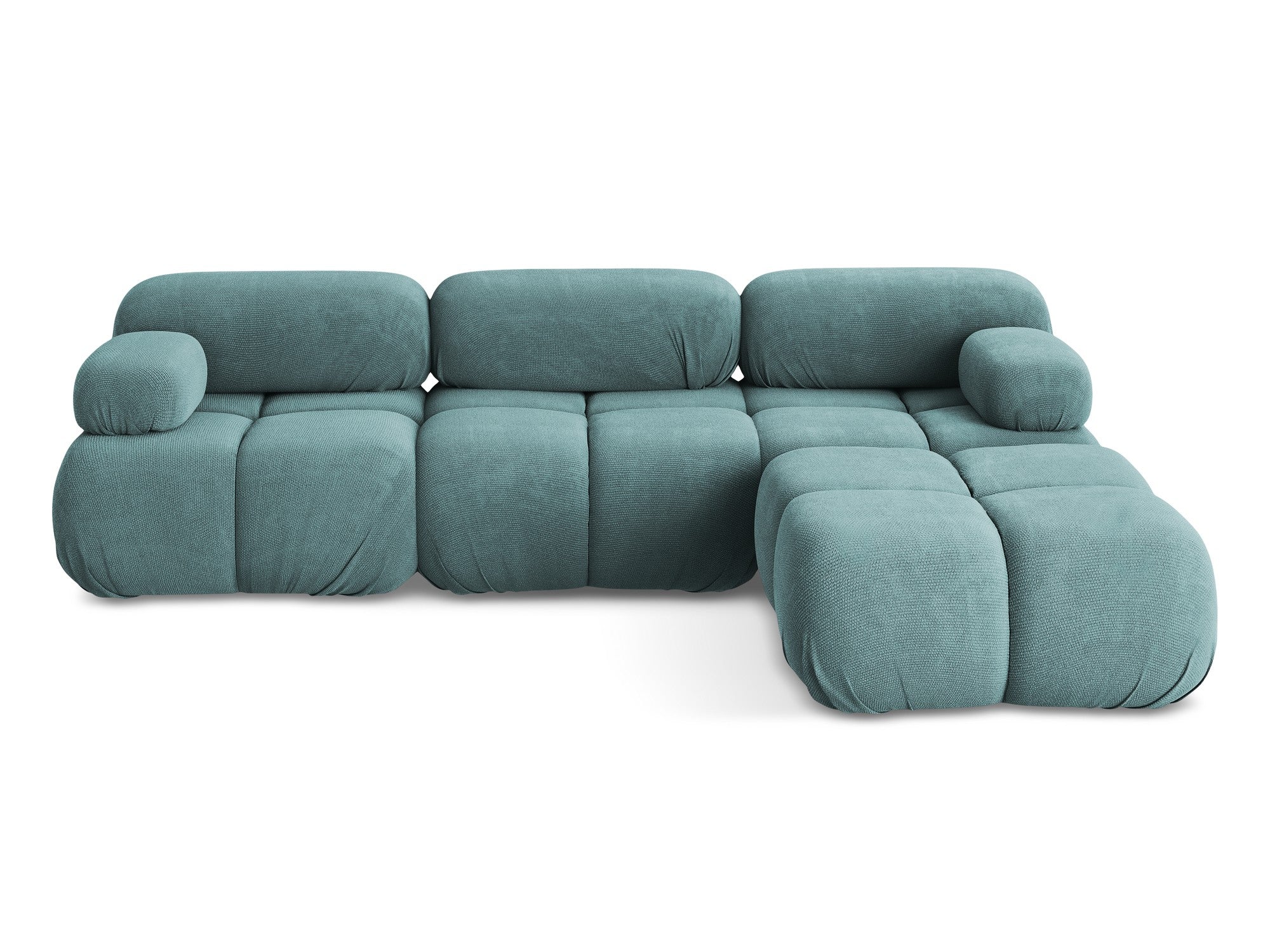 Universal modular corner sofa LOKUA denim blue chenille