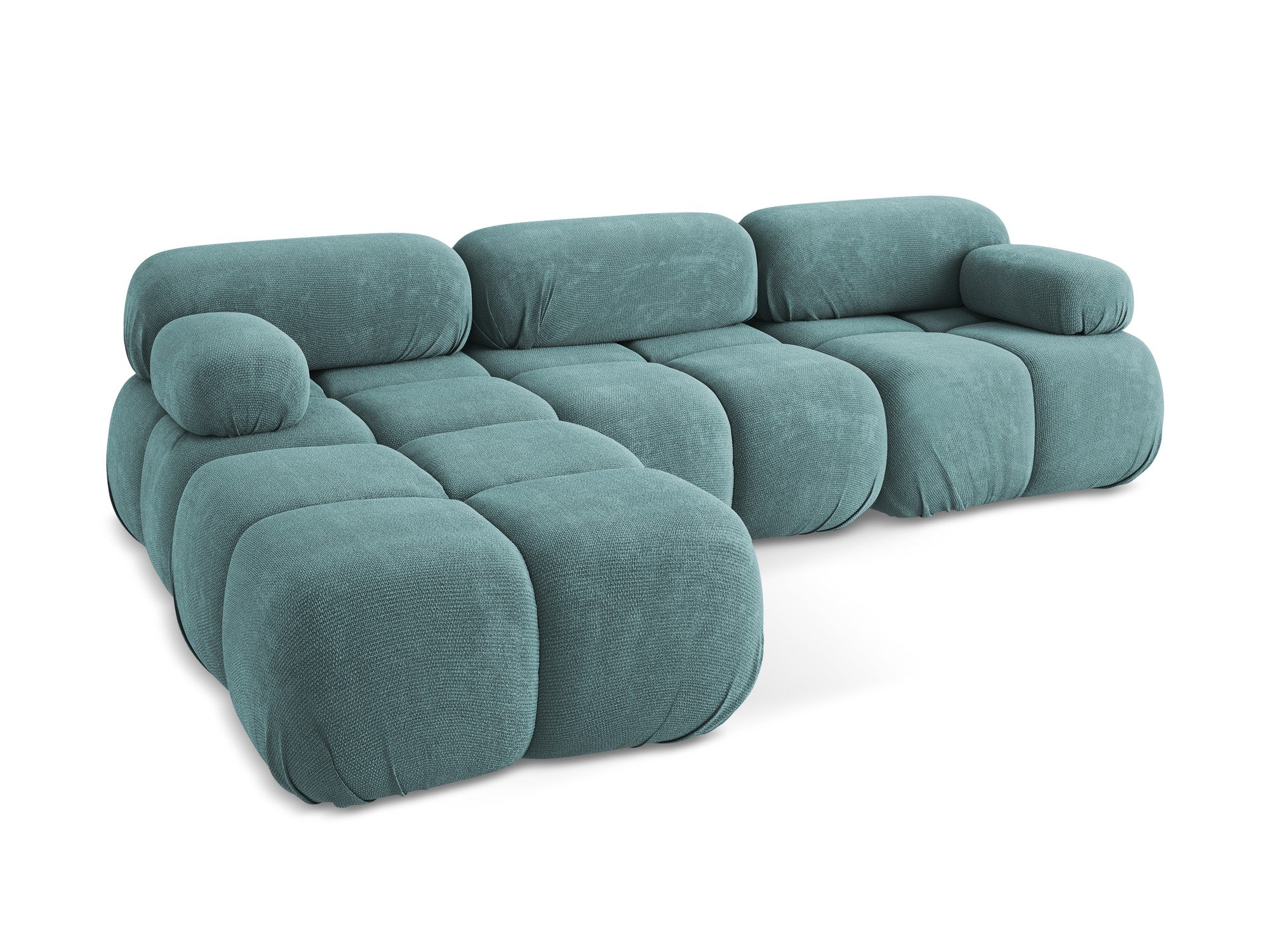 Universal modular corner sofa LOKUA denim blue chenille