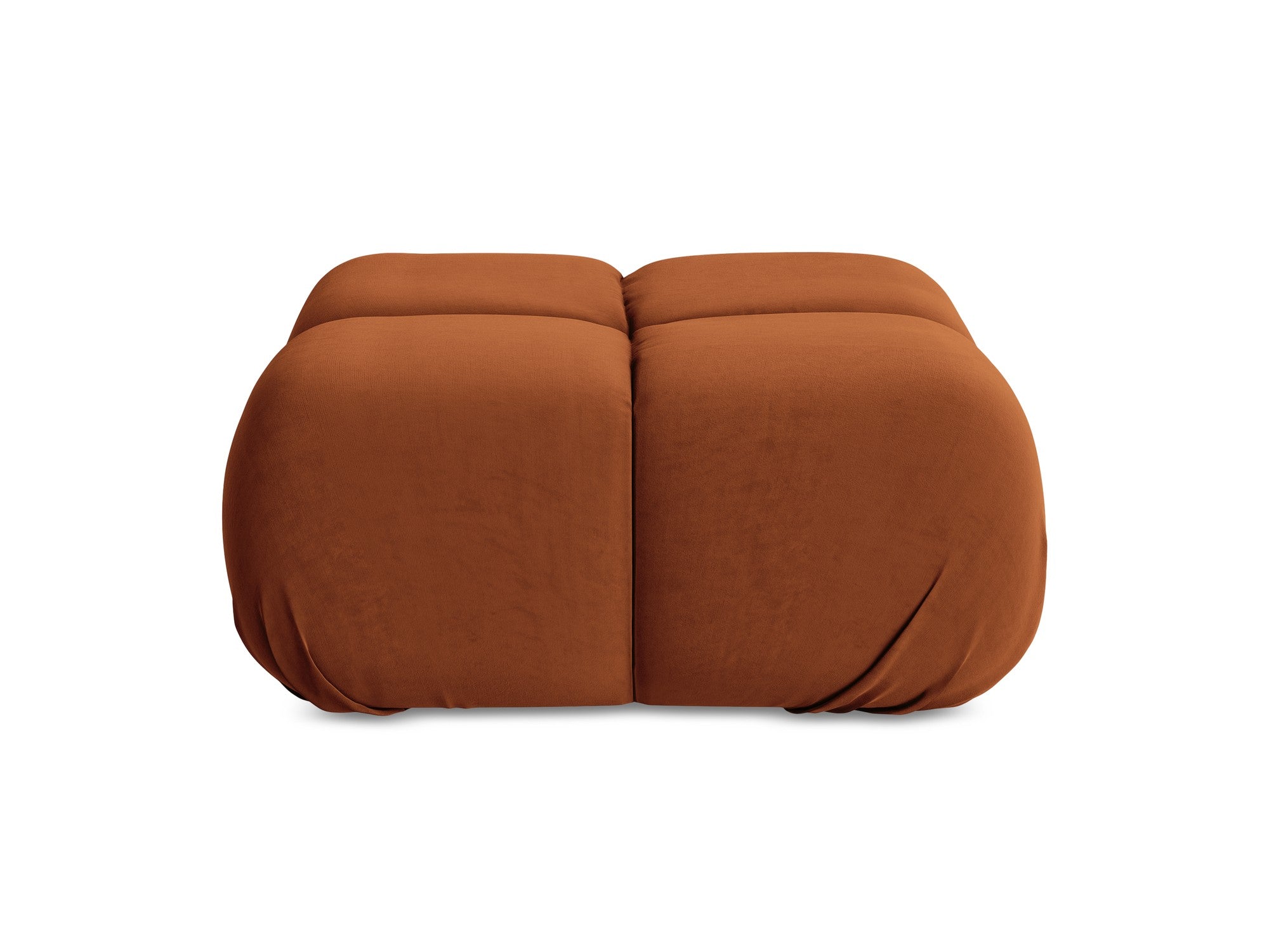 Pouf / velvet module LOKUA terracotta