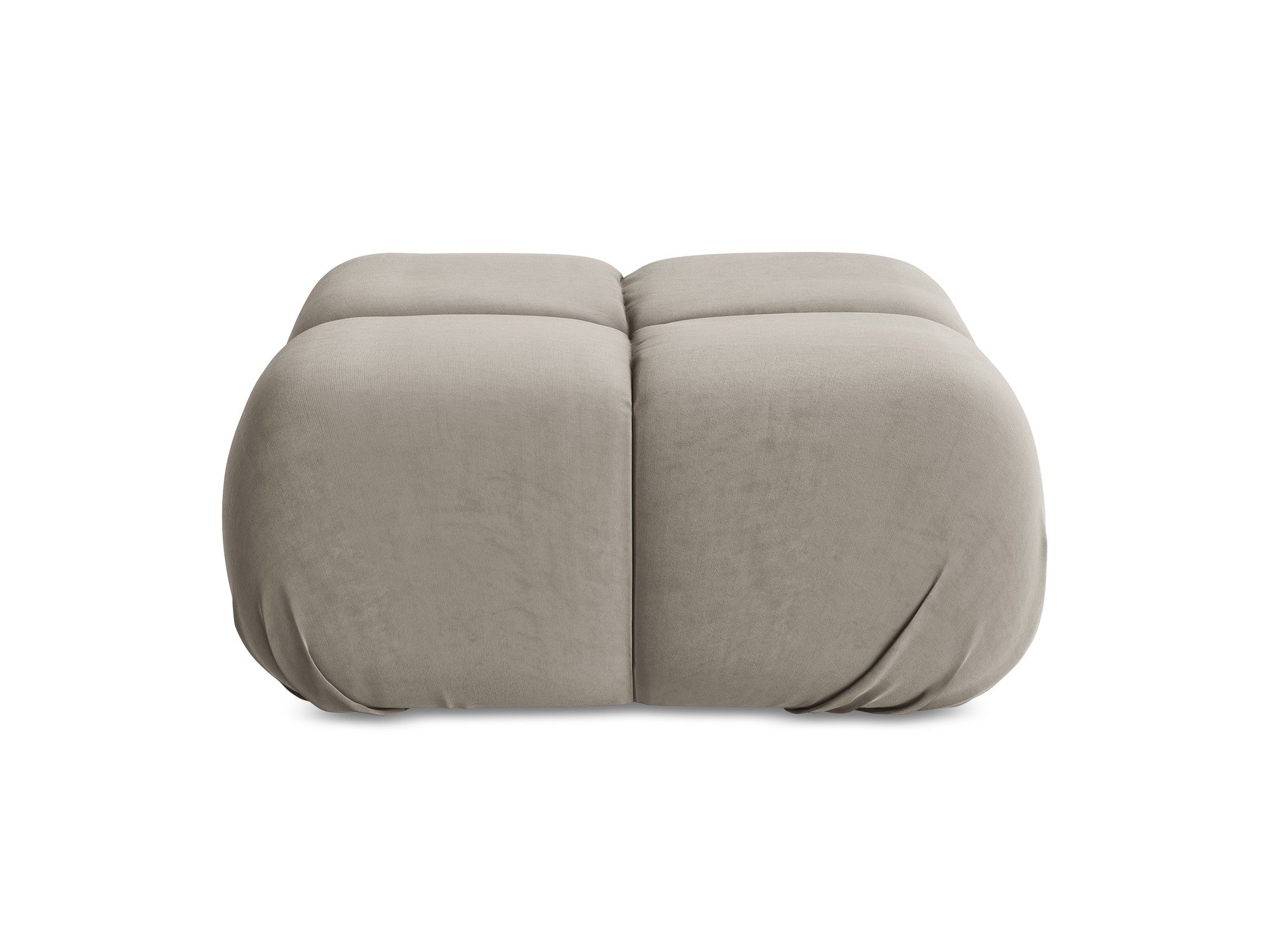 Pouf / velvet module LOKUA taupe