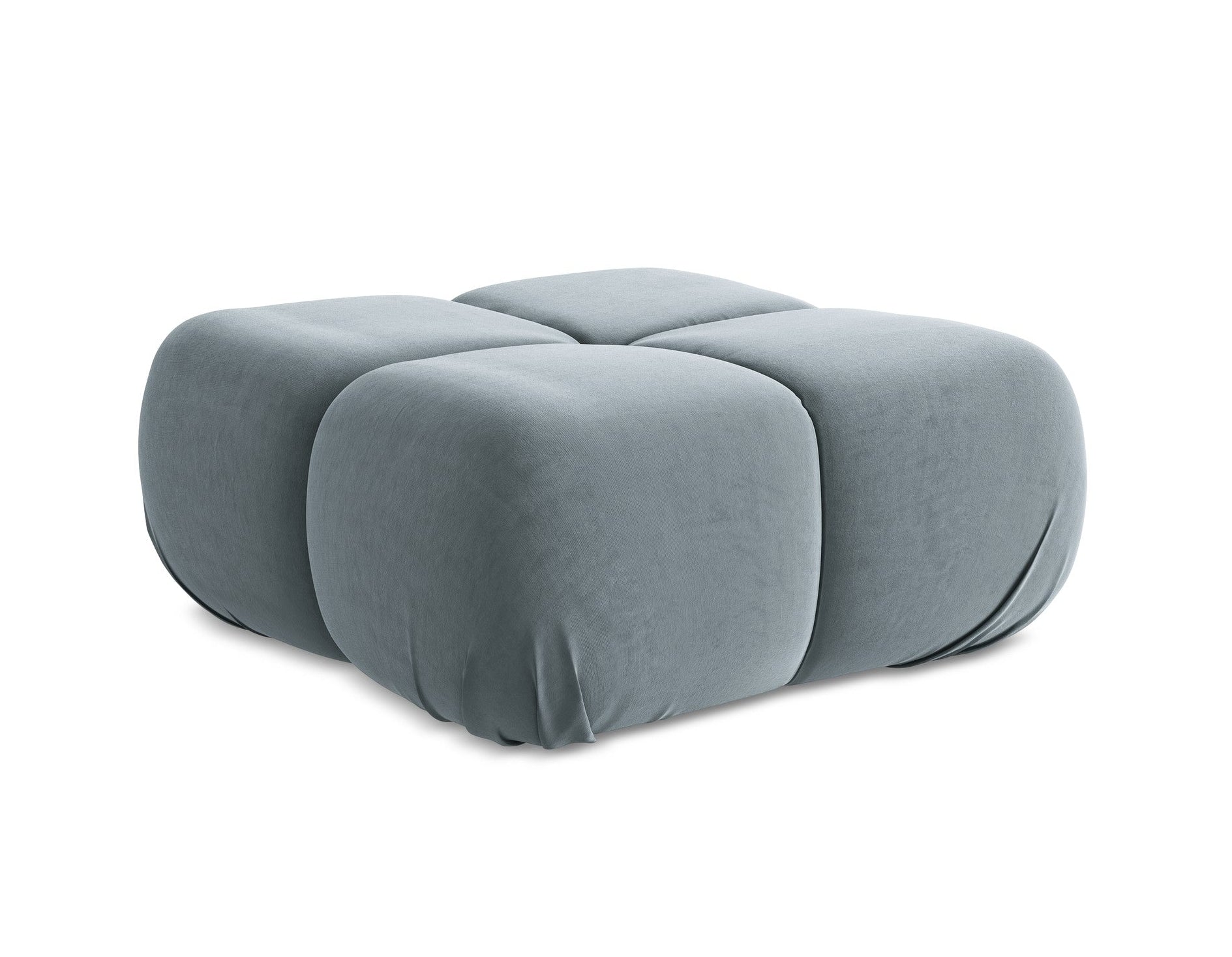 Pouf / velvet module LOKUA light blue
