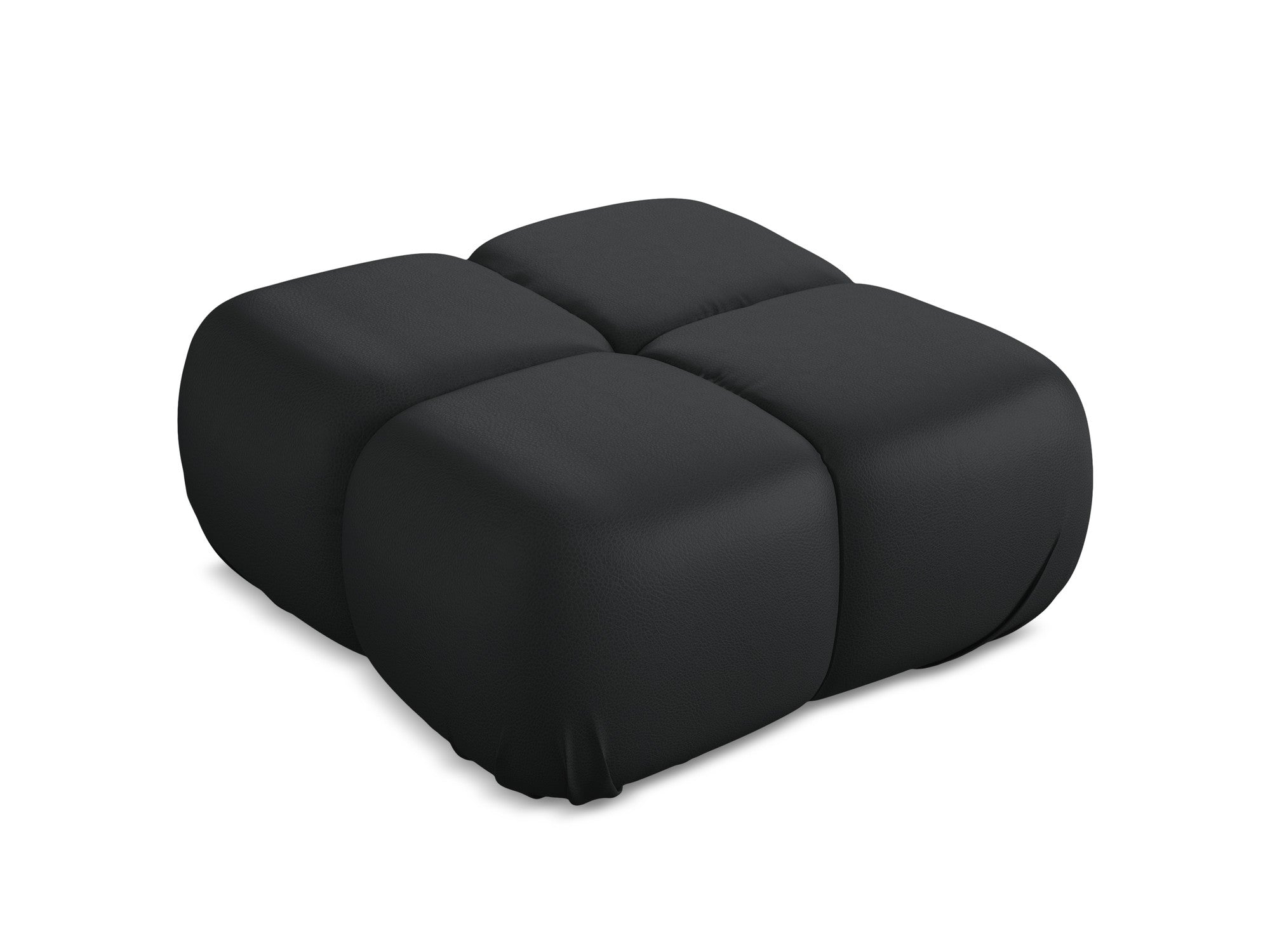 Pouf / module LOKUA black eco-leather