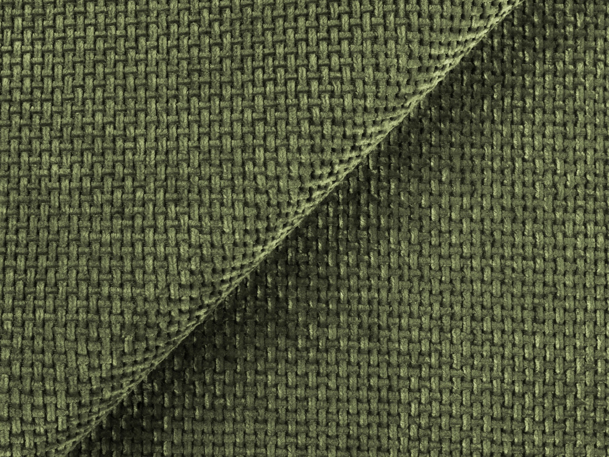 Pouf / Module LOKUA green chenille