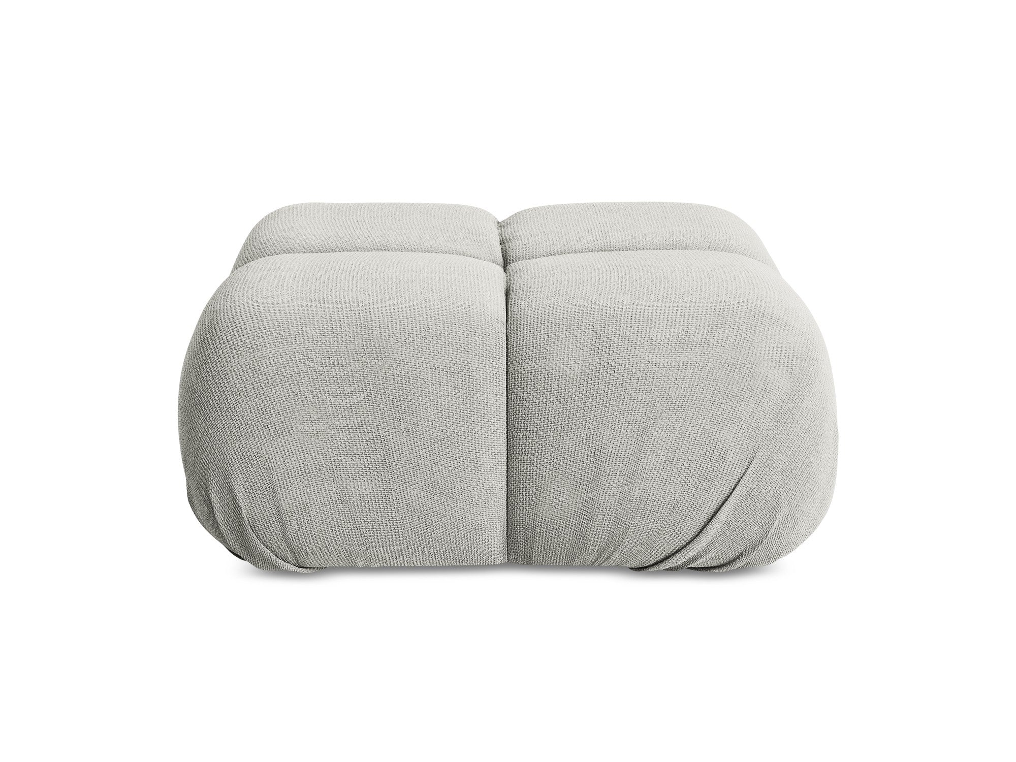 Pouf / module LOKUA light gray chenille