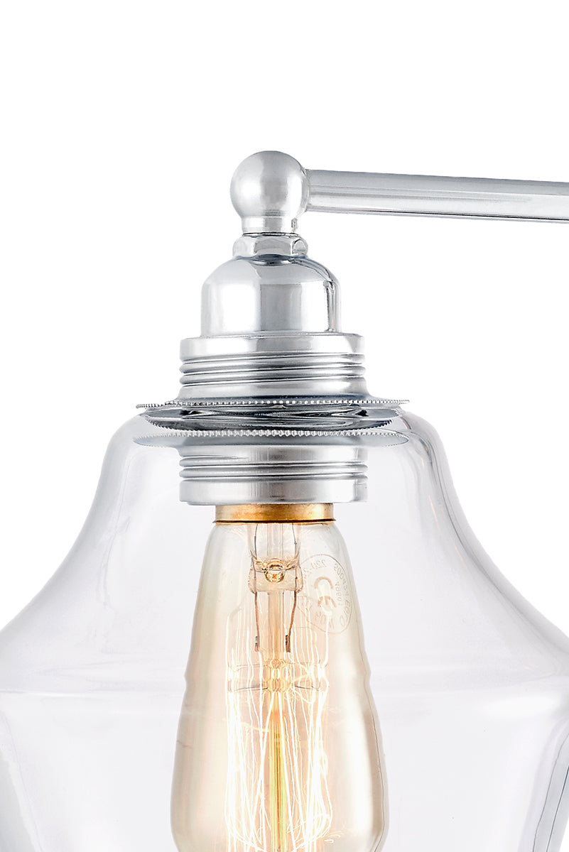 LONGIS II wall lamp transparent with shiny chrome