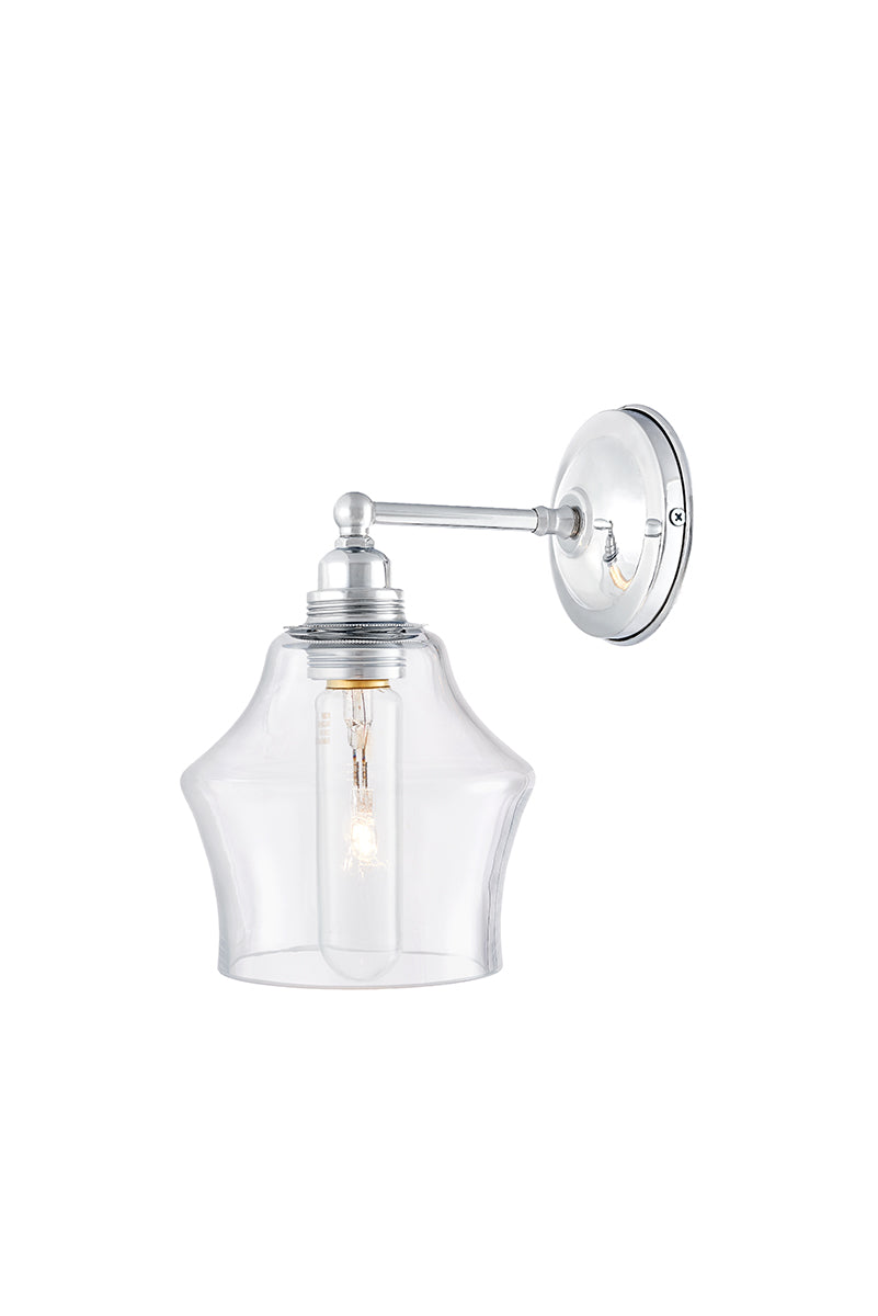 LONGIS II wall lamp transparent with shiny chrome