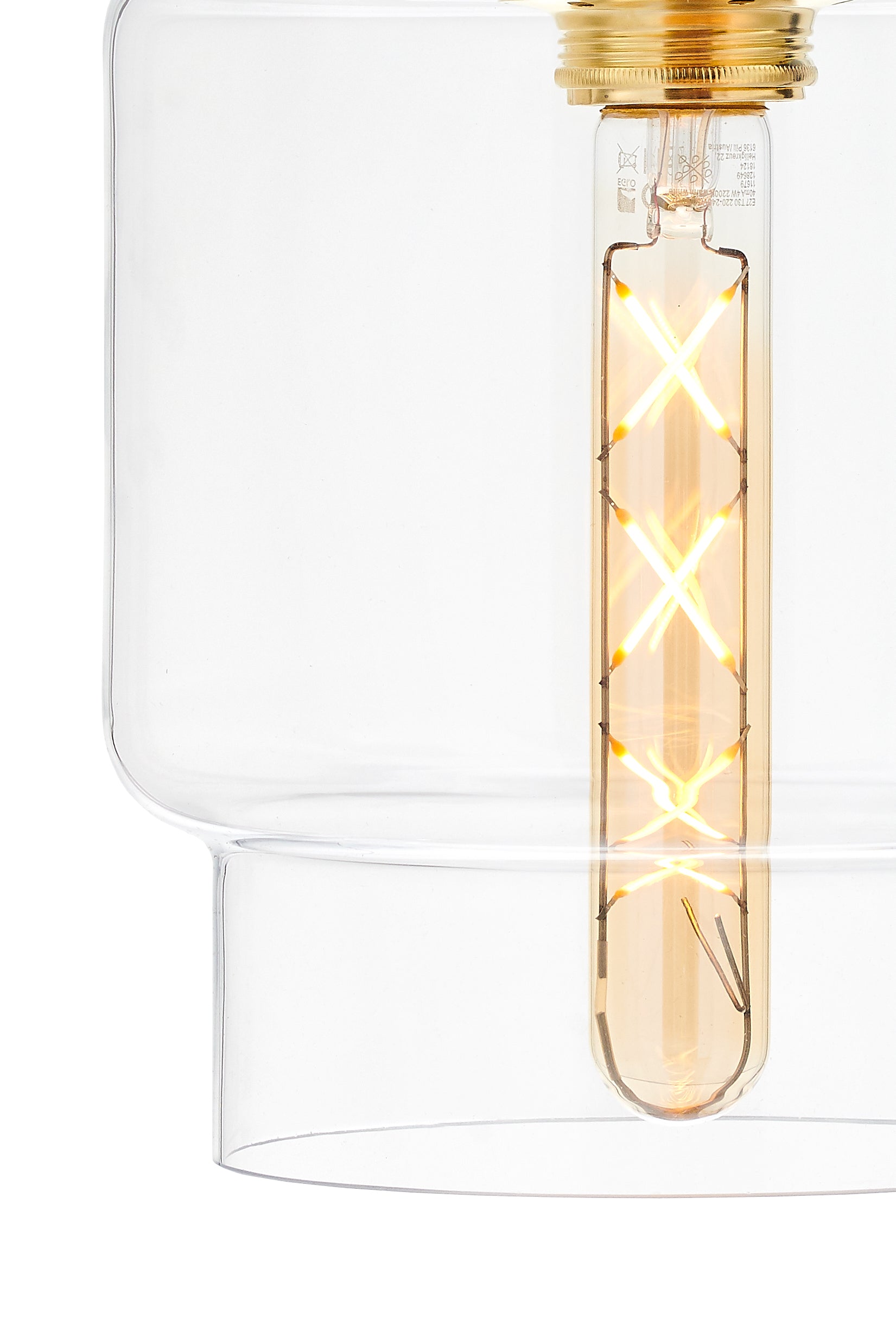 Kinkiet LONGIS IV priehľadný s čiernou a zlatou