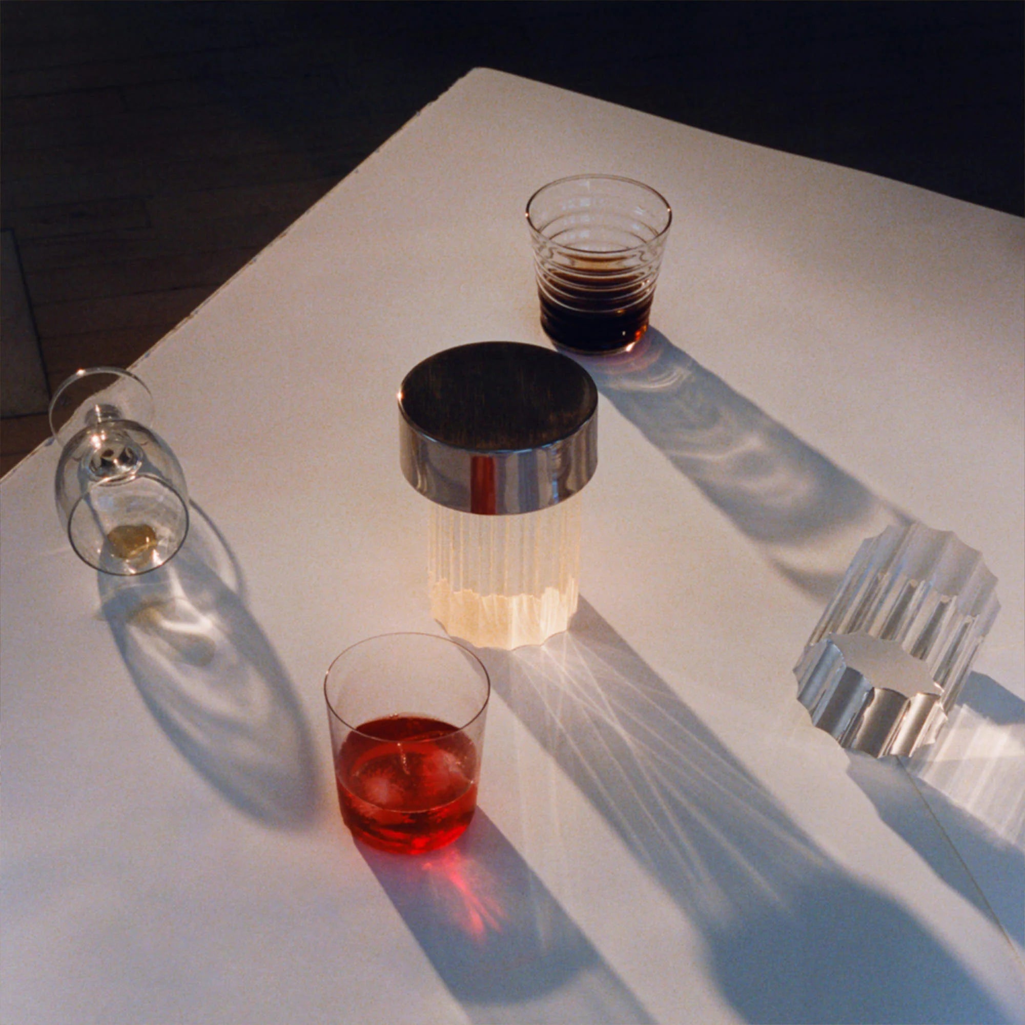 Prenosná lampa LAST ORDER FLUTED strieborná