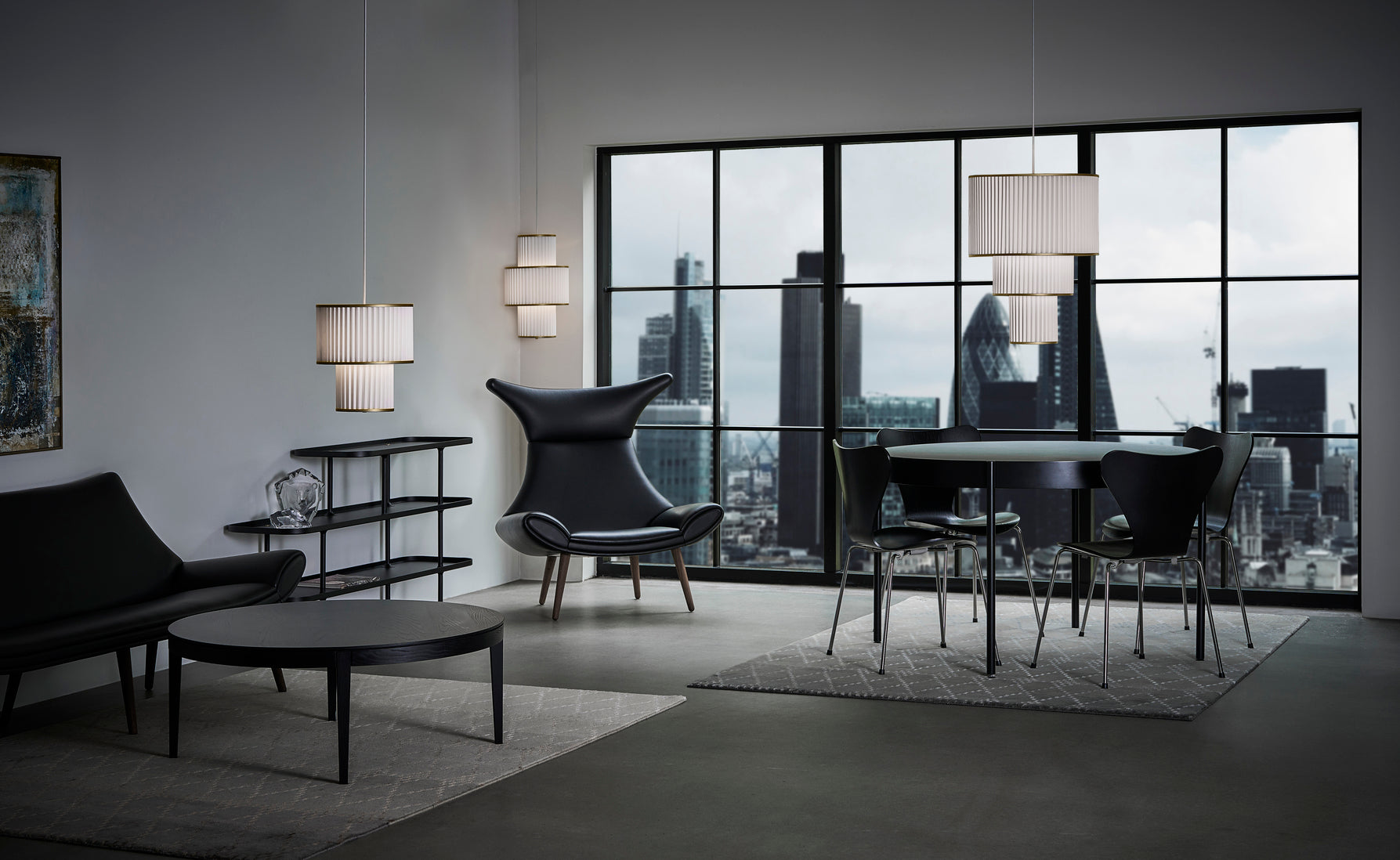 Hanging Lamp MODEL 111 PLIVELLO white with gold