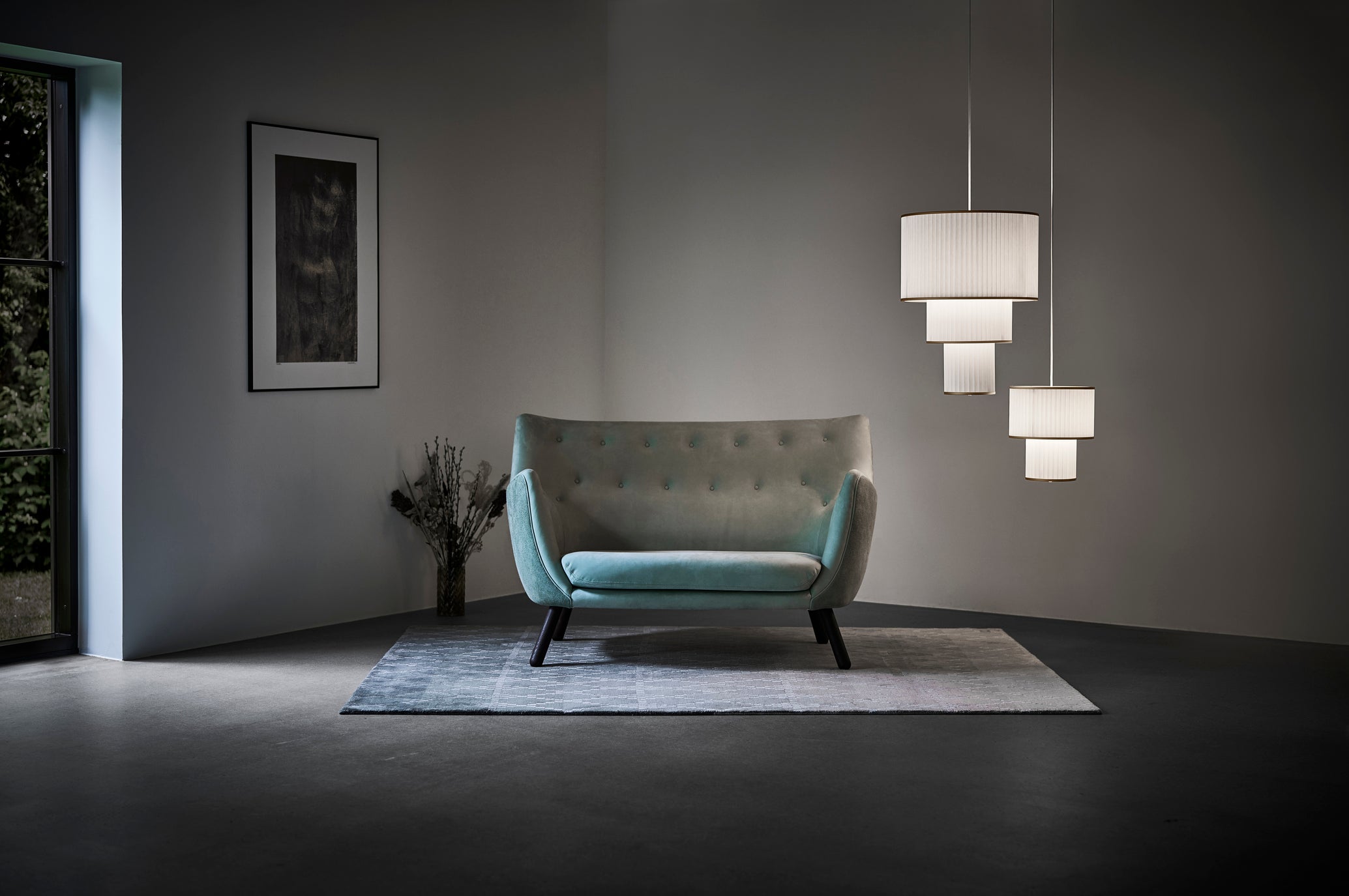 Hanging Lamp MODEL 110 PLIVELLO white with gold