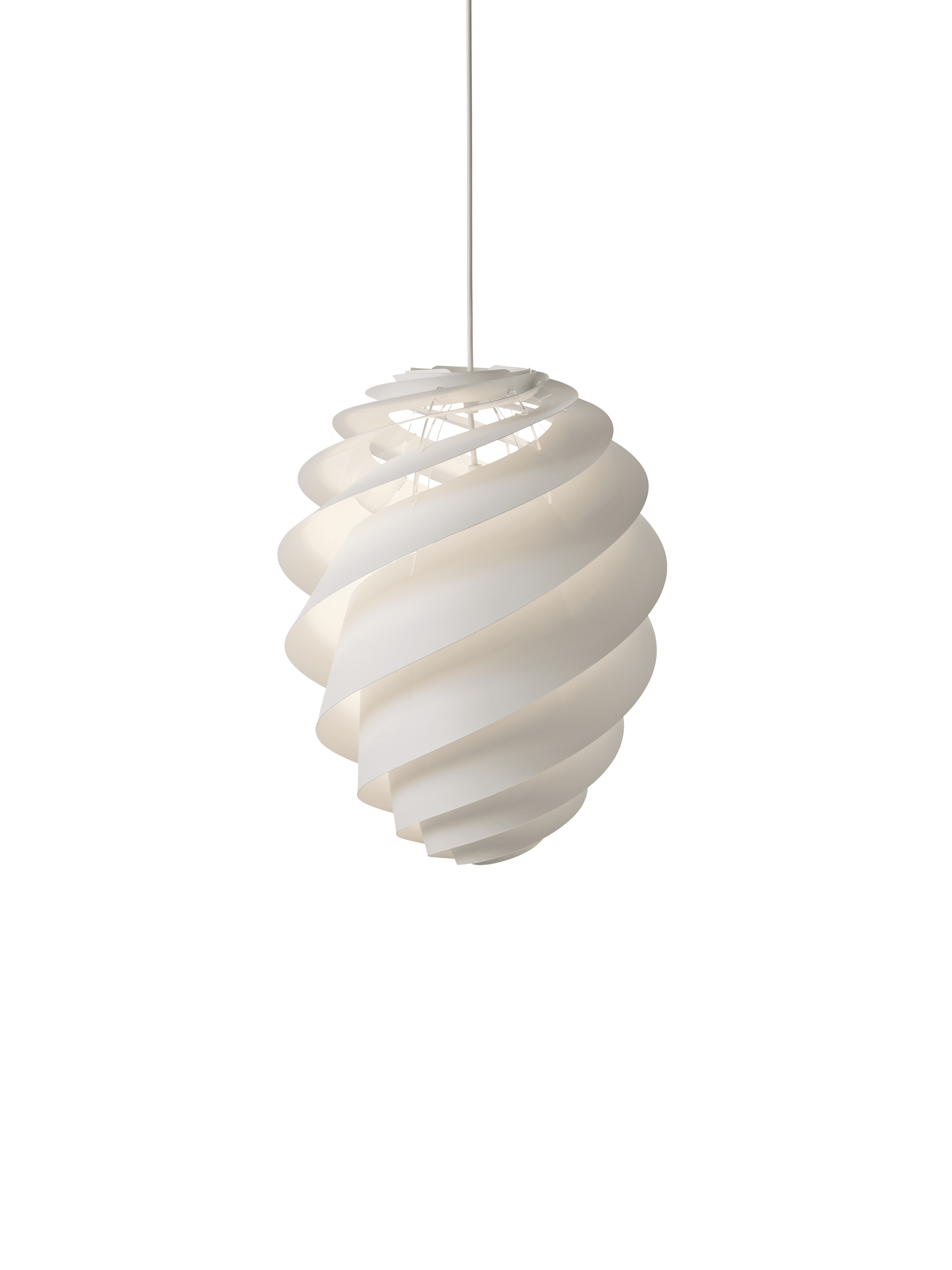 Závesná lampa MODEL 1312 SWIRL 2 biela