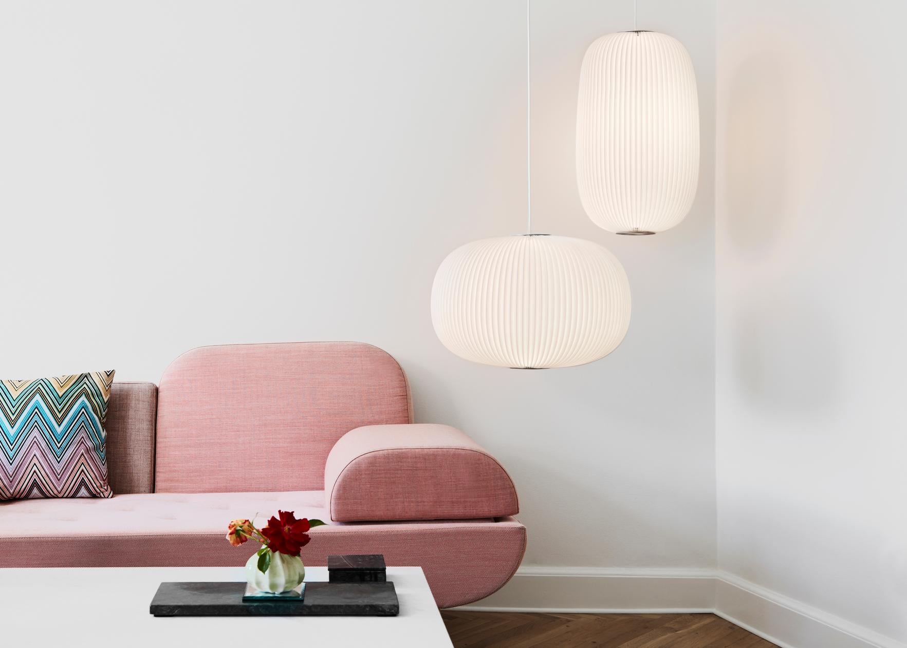 Hanging Lamp MODEL 133 LAMELLA 2 white with silver finish